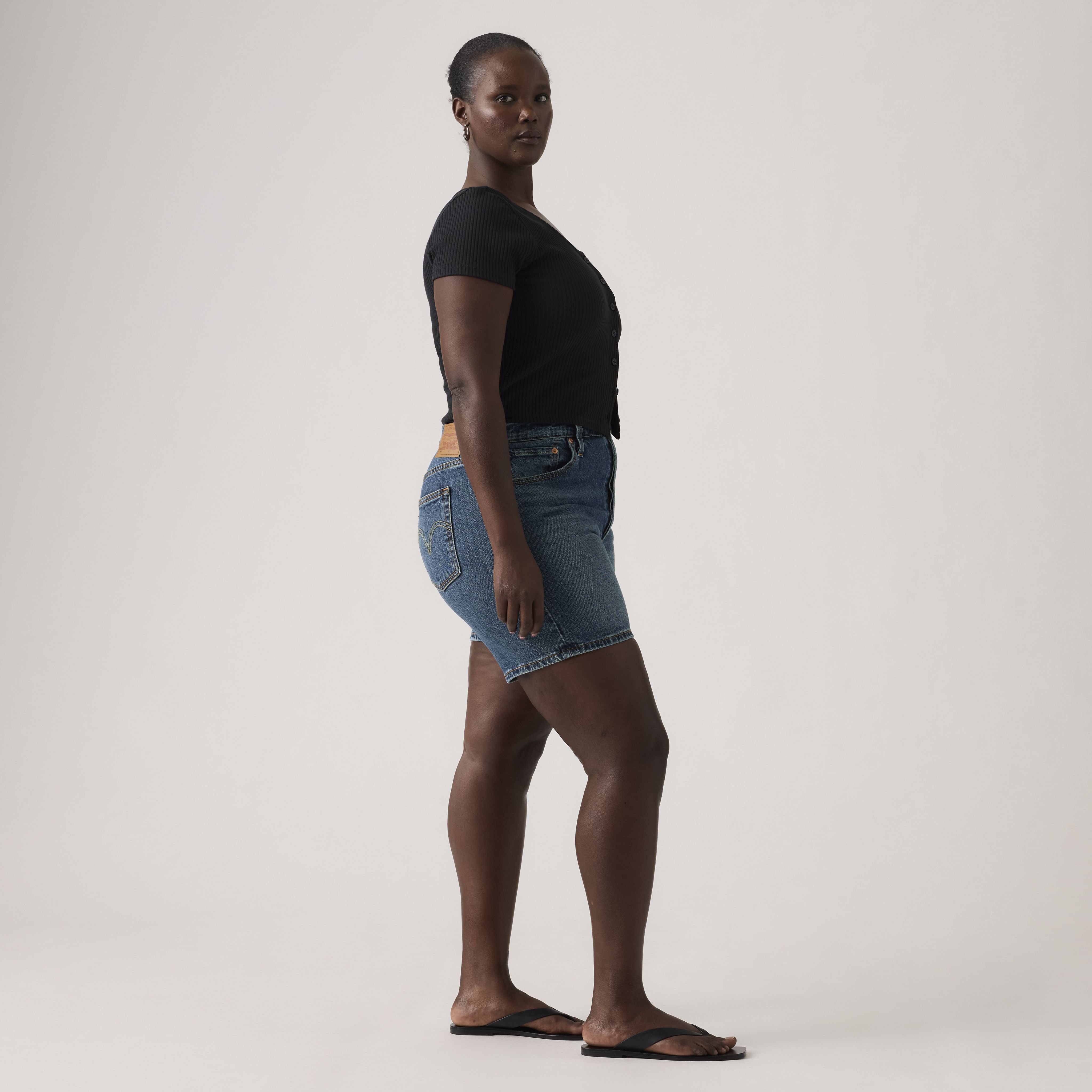 501® Original High Rise Mid-Thigh Jean Shorts 11