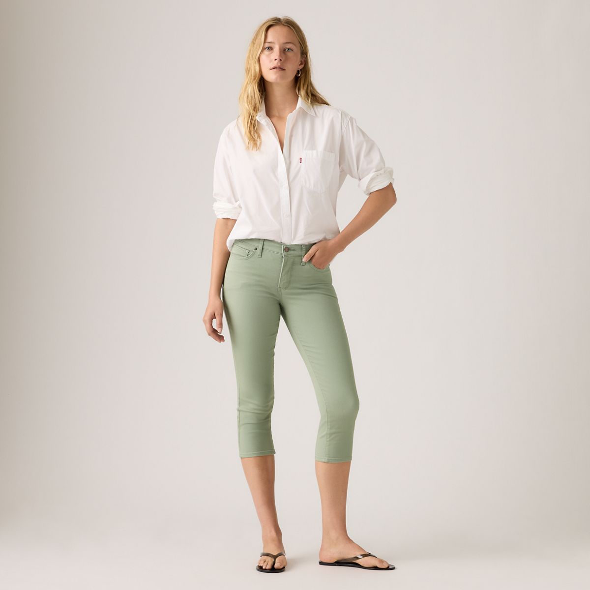 311 Shaping Skinny Capri Women's Pants — Shadow - Green