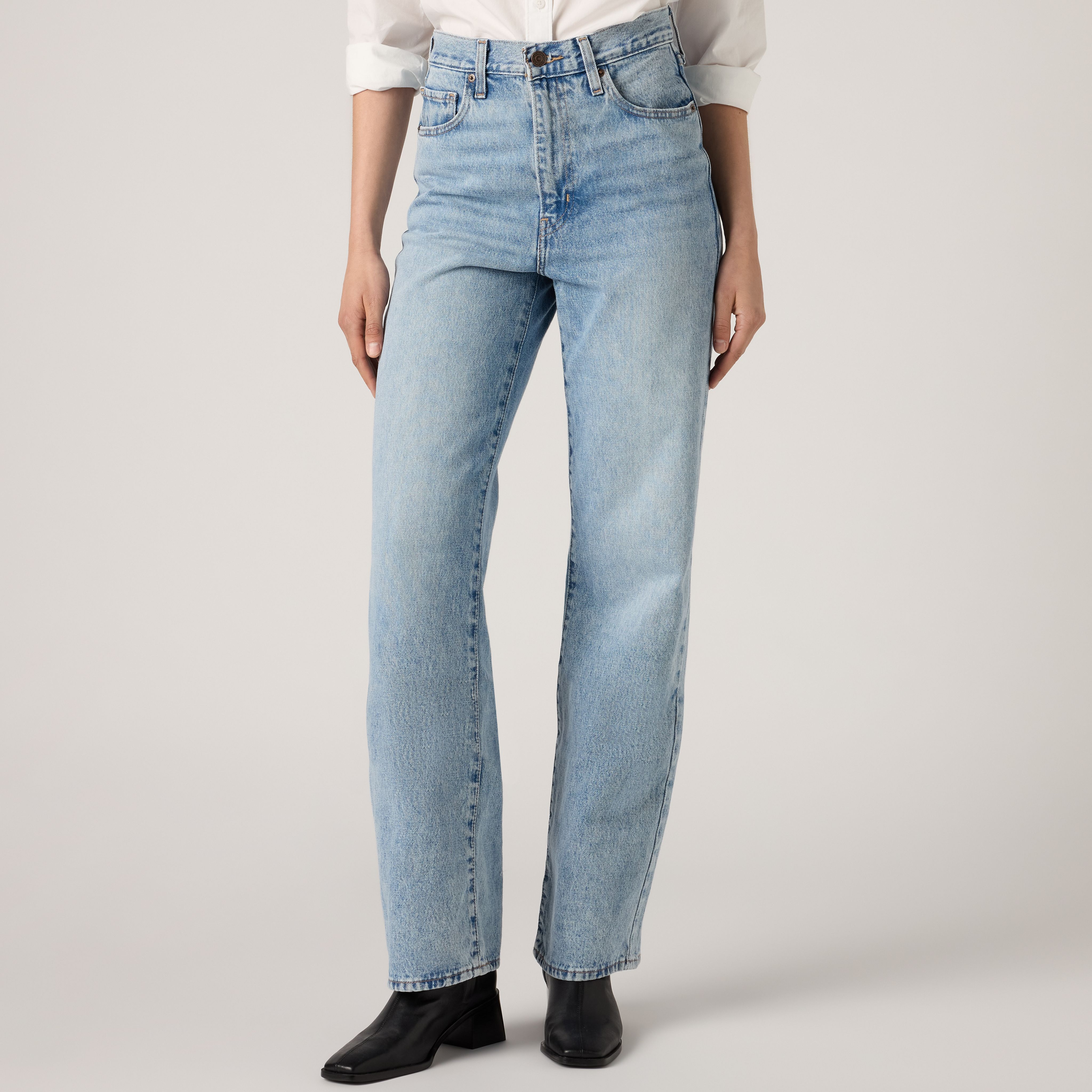 Jean droit à taille haute 2