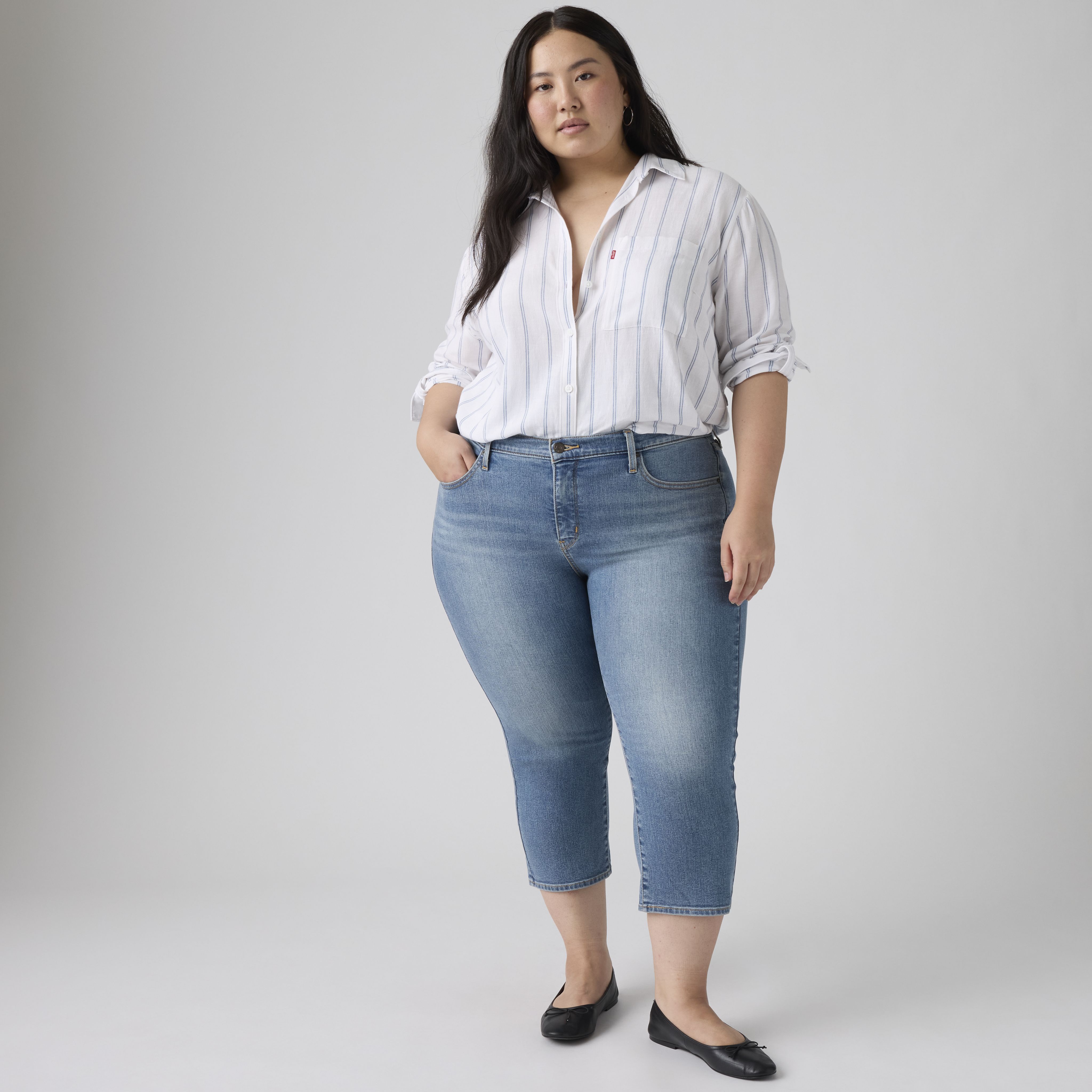 311 Shaping Skinny Capri Women's Jeans (Plus Size) 1