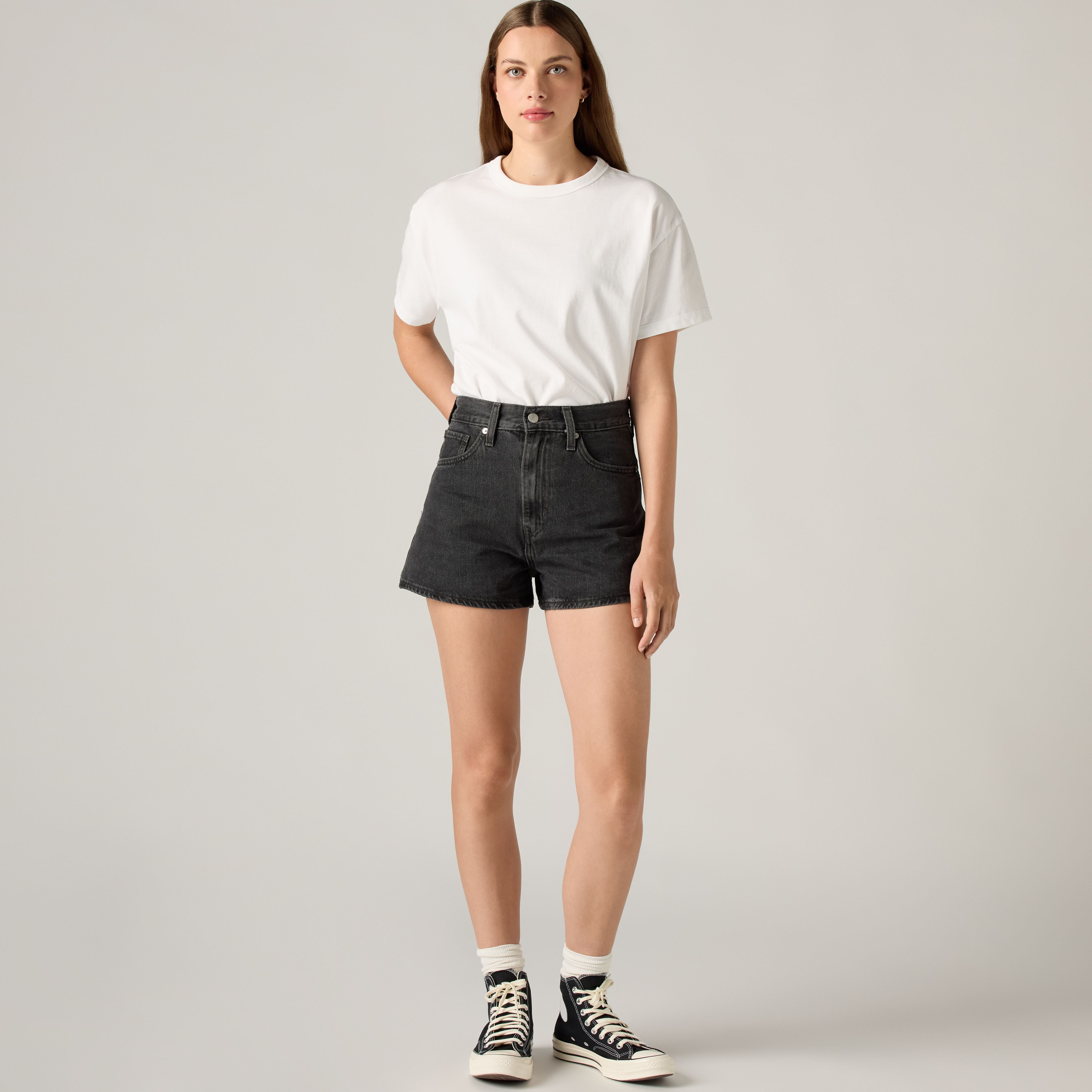 High Waisted Mom Women's Shorts 1