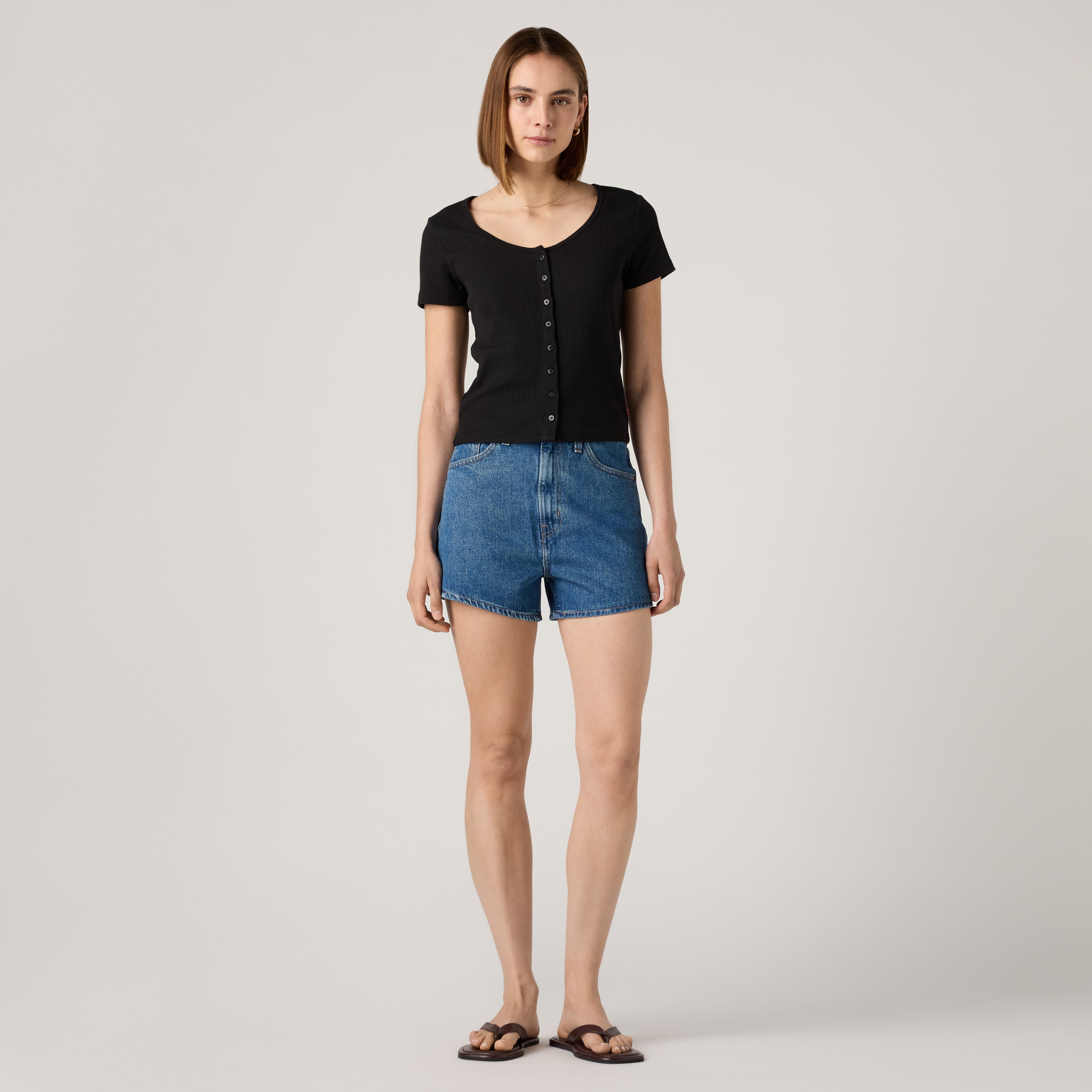 High Waisted Mom Women's Shorts 5