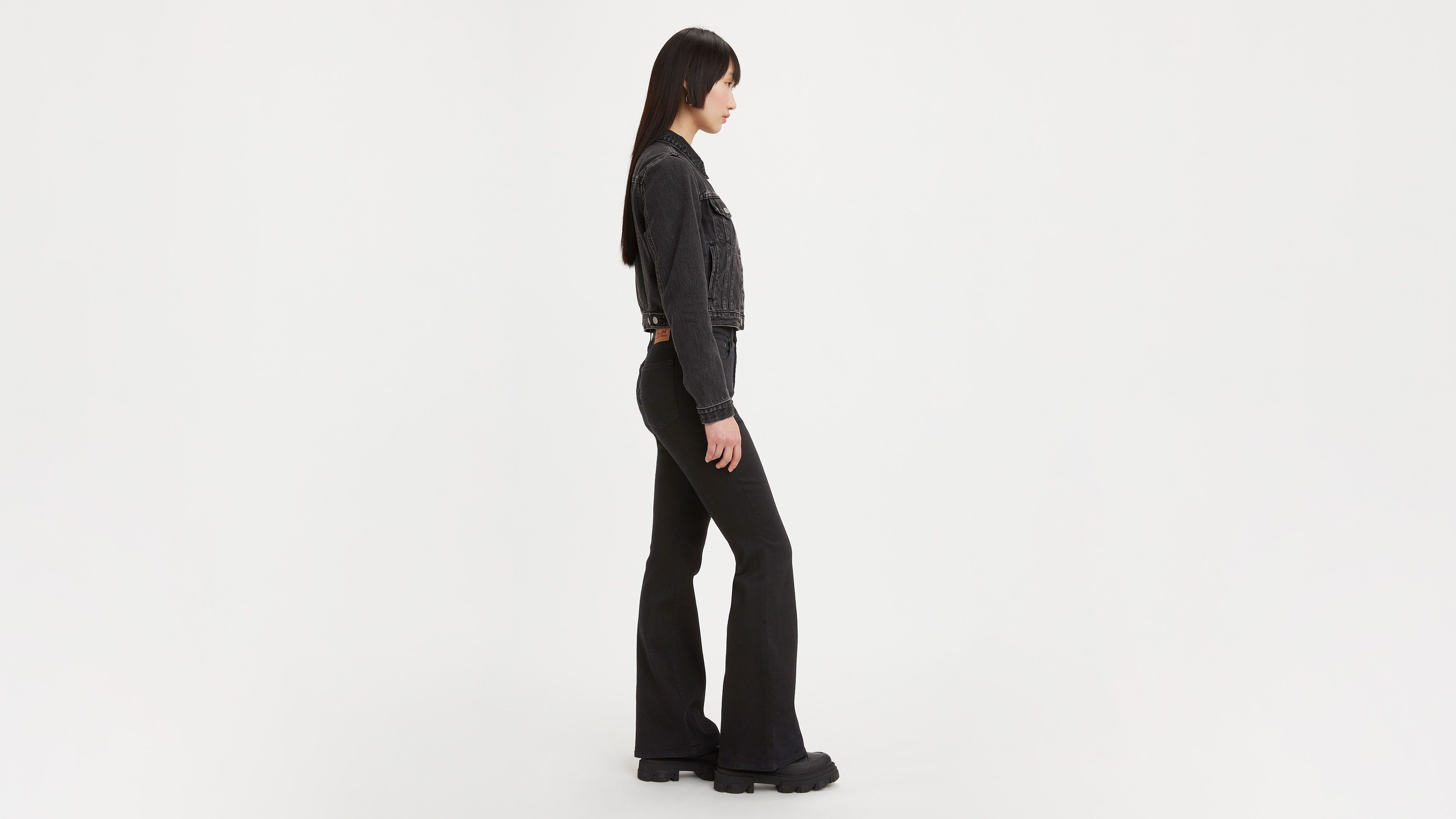 726 High Rise Flare Women's Jeans - Black | Levi's® US
