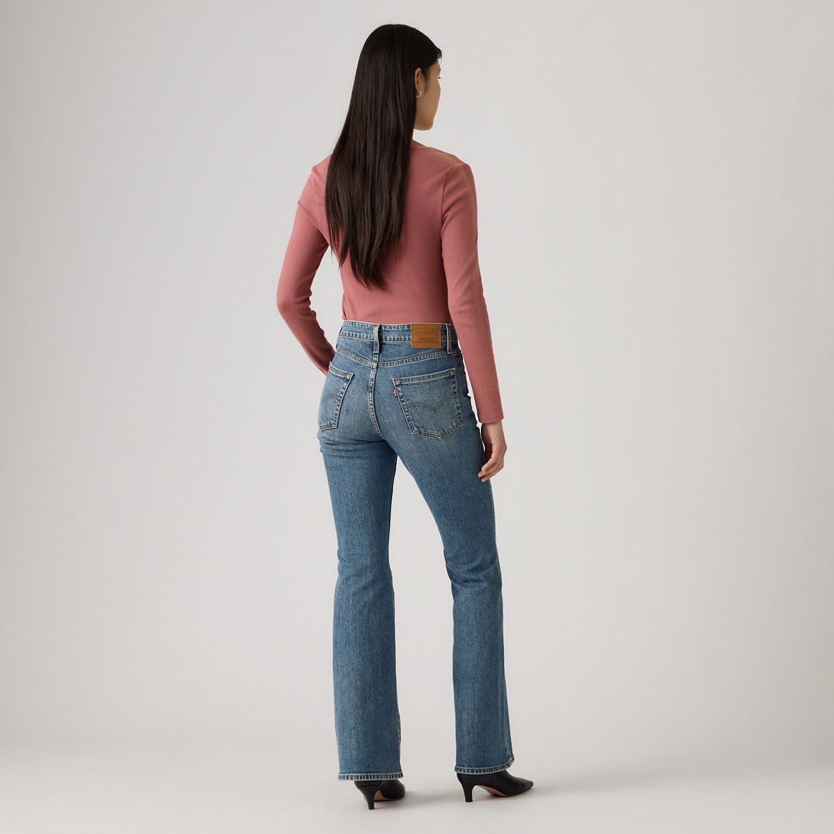 726 High-Rise Flare Women's Jeans — Face Right - Medium Wash