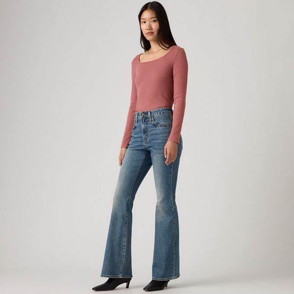 726 High-Rise Flare Women's Jeans — Face Right - Medium Wash
