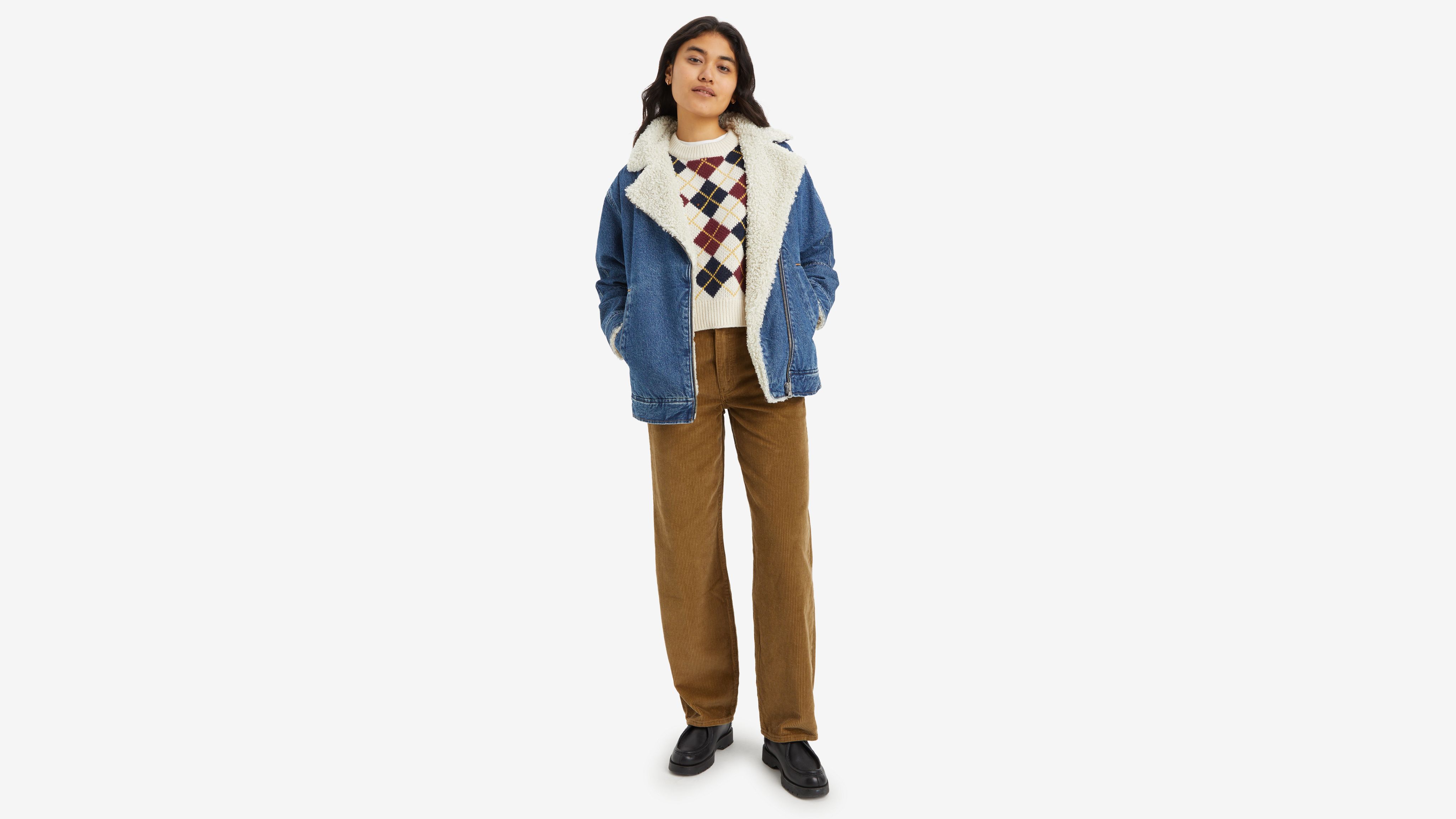 Baggy Dad Corduroy Women's Pants 1