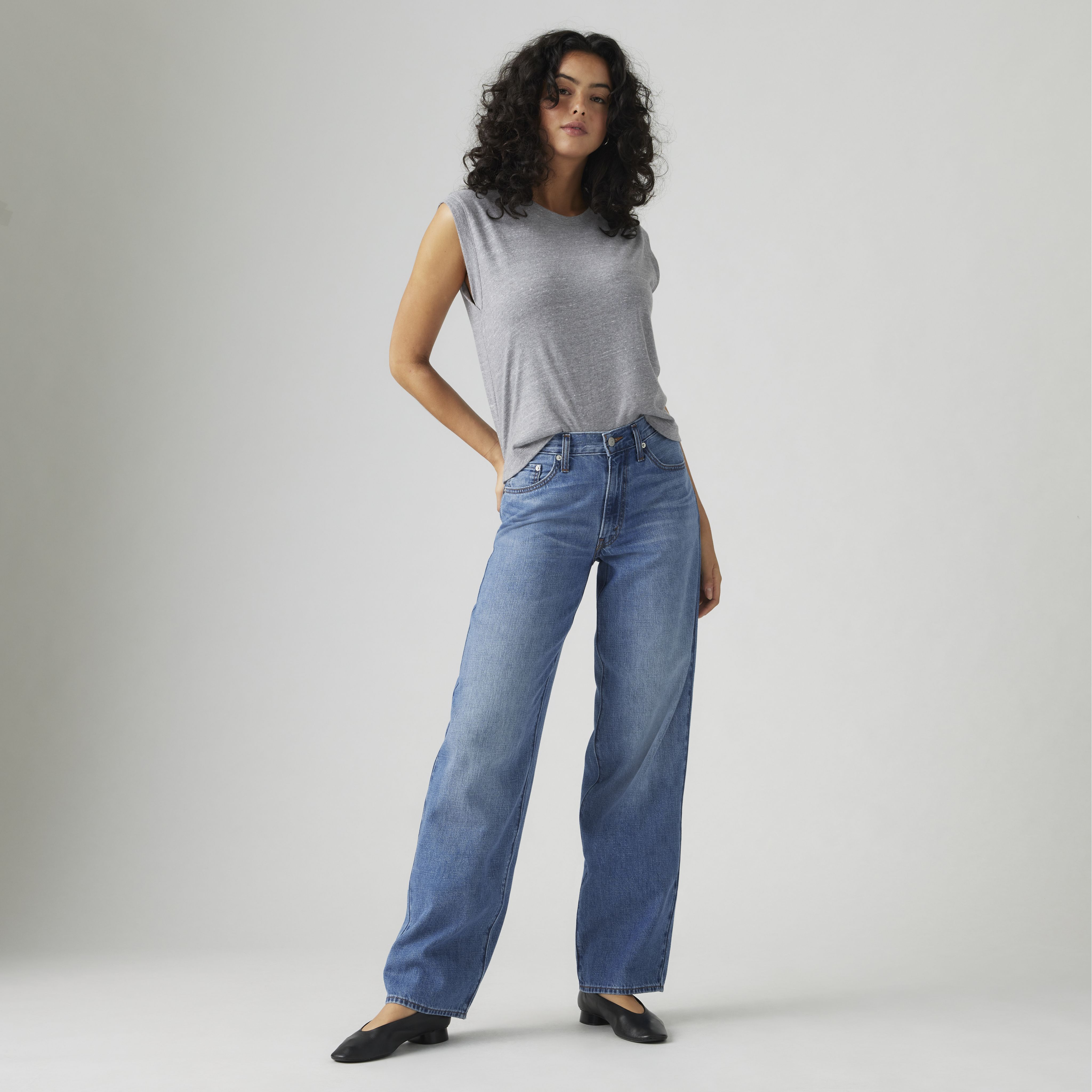 Baggy Dad Linen+ Denim Lightweight Women's Jeans 1