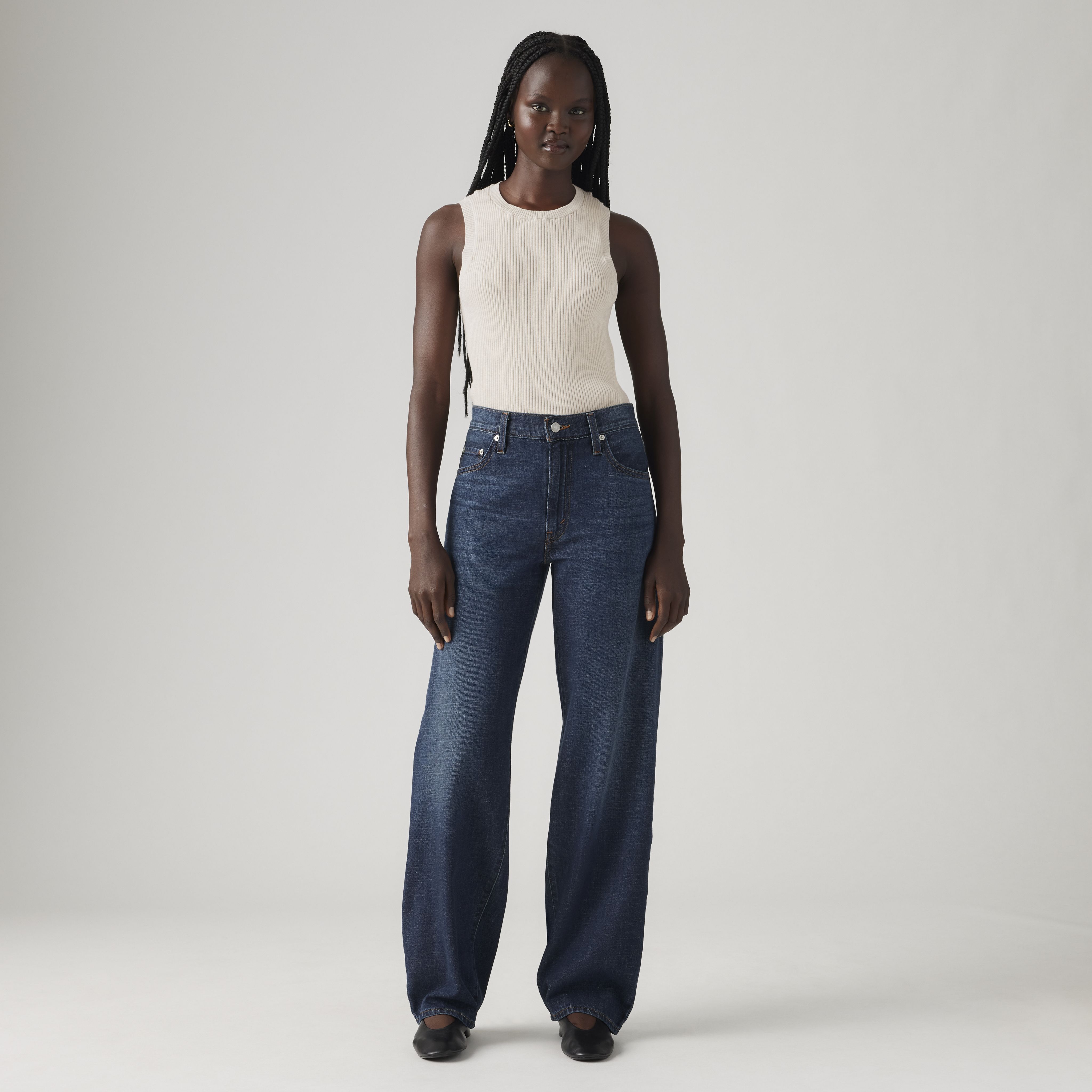 Baggy Dad Linen+ Denim Lightweight Women's Jeans 4