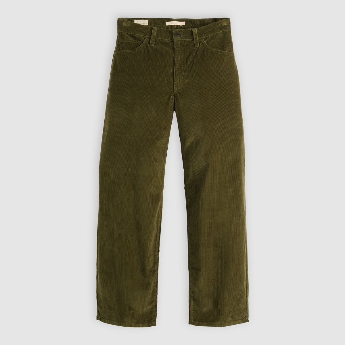 Baggy Dad Corduroy Women's Pants — Ivy Green - Green