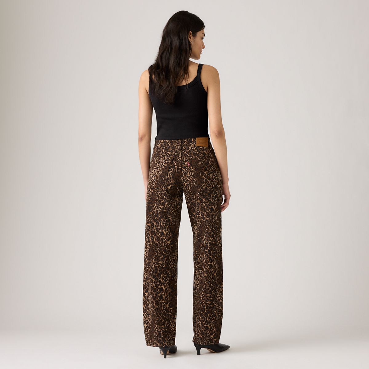 Baggy Dad Women's Jeans — Cat Eyes - Brown