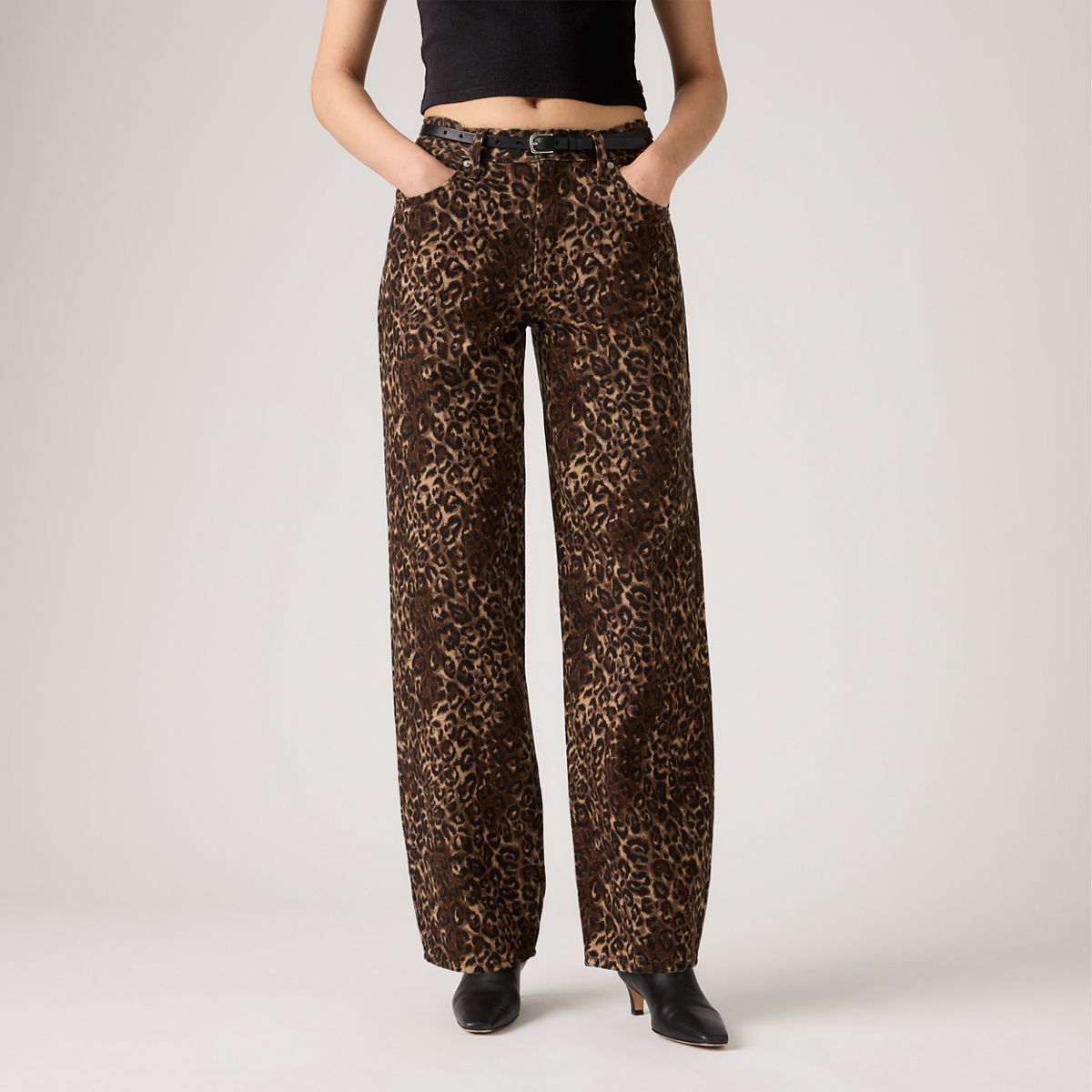 Baggy Dad Women's Jeans — Cat Eyes - Brown