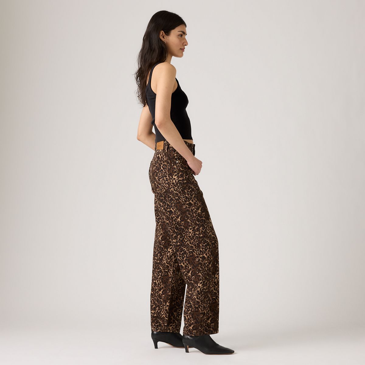 Baggy Dad Women's Jeans — Cat Eyes - Brown