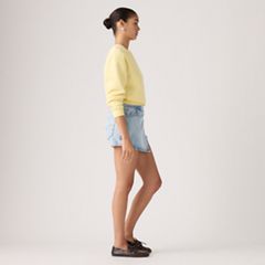 Crossover Skort — Abraided Art Skirt - Light Wash 3