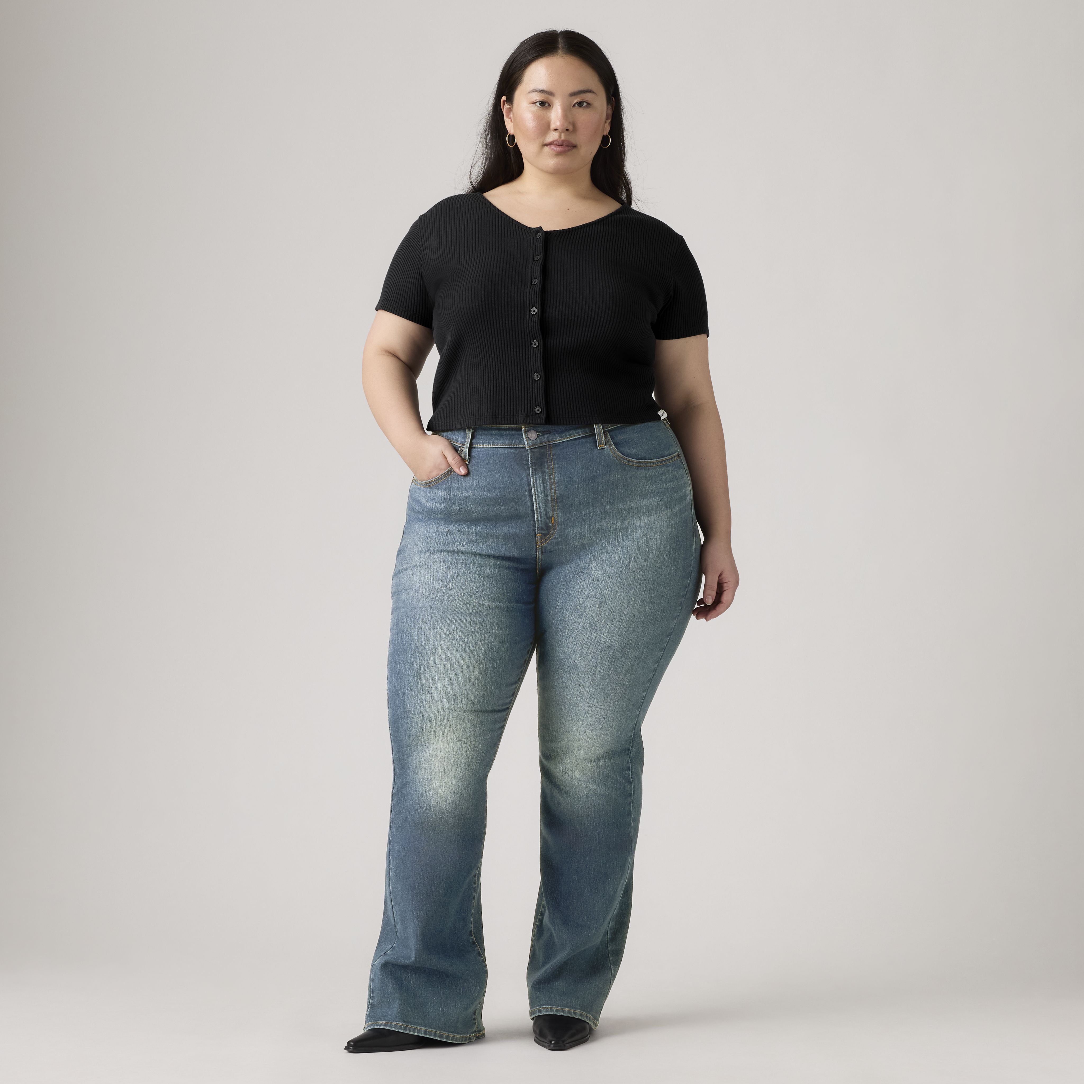 726 High-Rise Flare Women's Jeans (Plus Size) 5