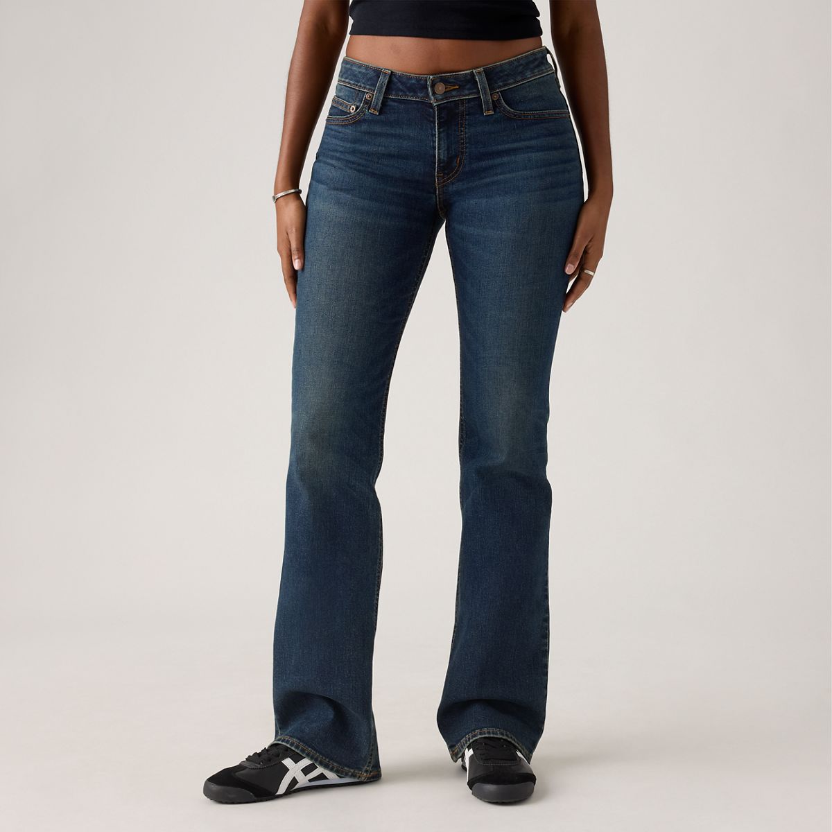 Superlow Bootcut Women's Jeans — Sweep Down - Dark Wash