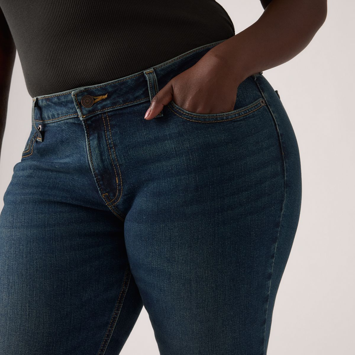 Superlow Bootcut Women's Jeans — Sweep Down - Dark Wash