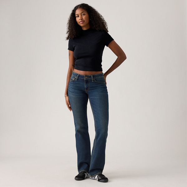 Superlow Bootcut Women's Jeans — Sweep Down - Dark Wash