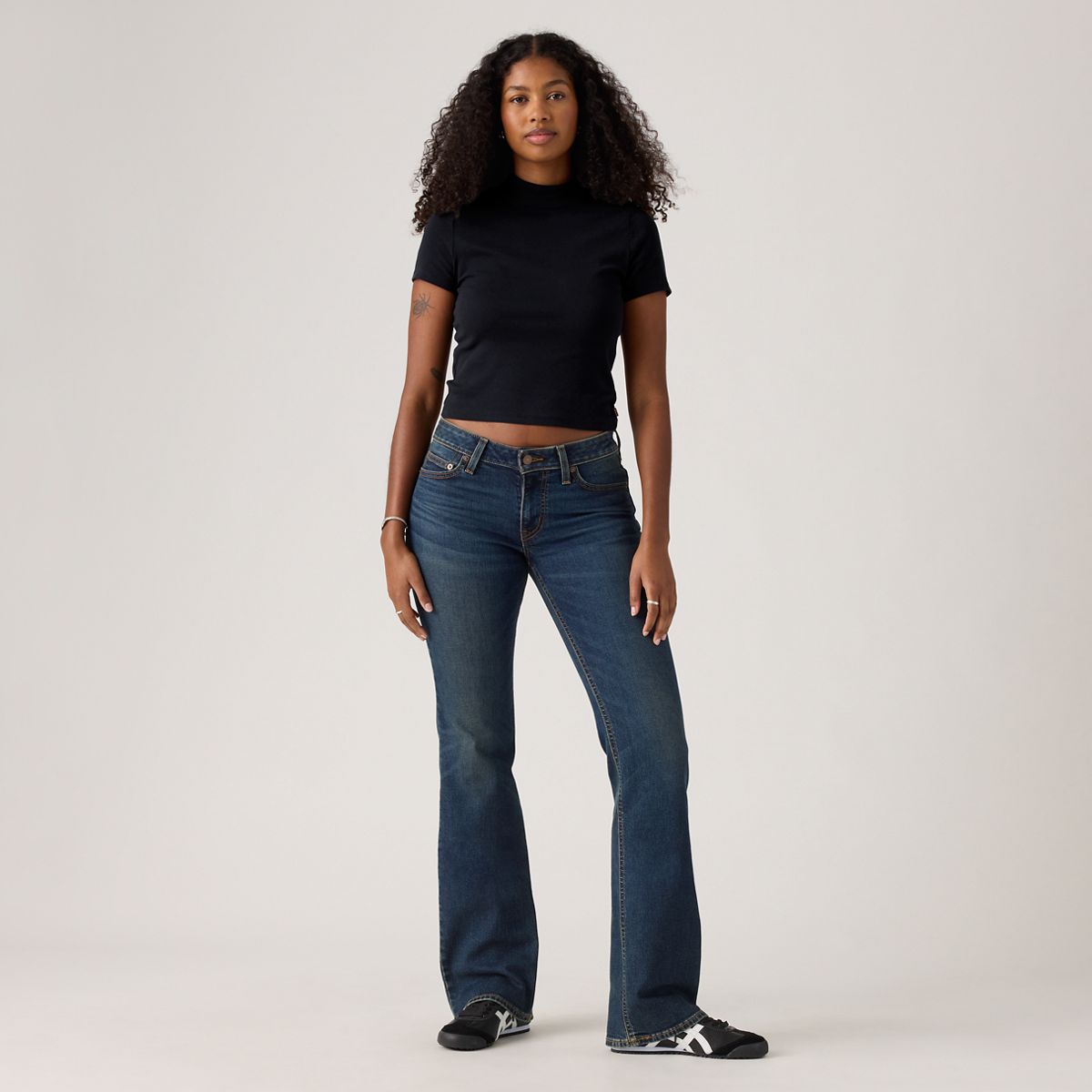 Superlow Bootcut Women's Jeans — Sweep Down - Dark Wash