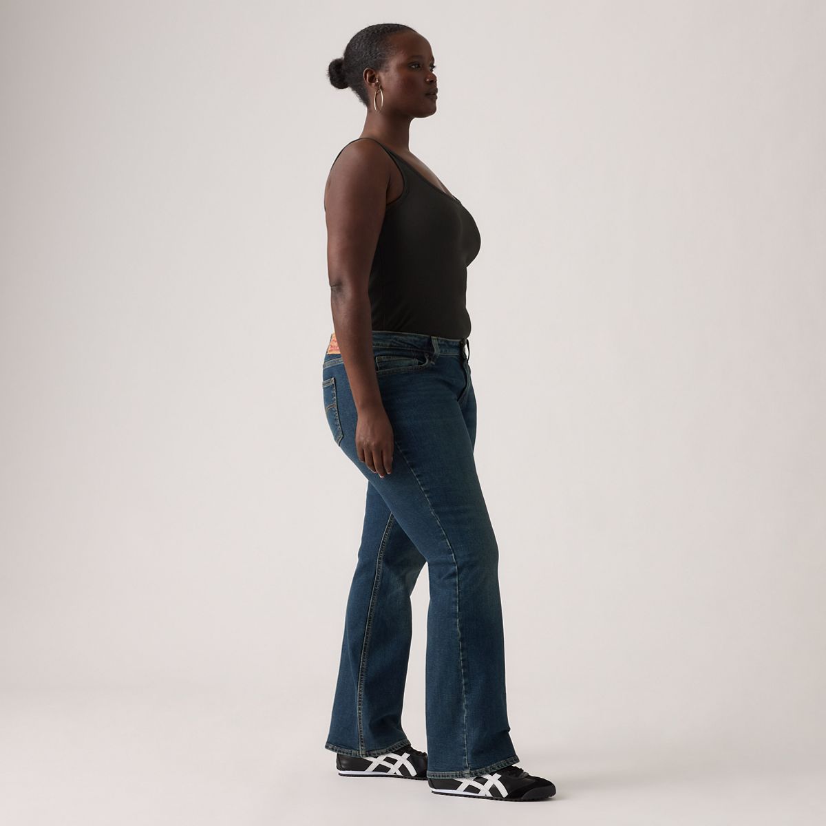 Superlow Bootcut Women's Jeans — Sweep Down - Dark Wash