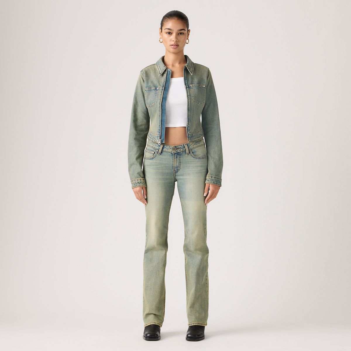 Superlow Bootcut Women's Jeans — Miners Business Str - Medium Wash