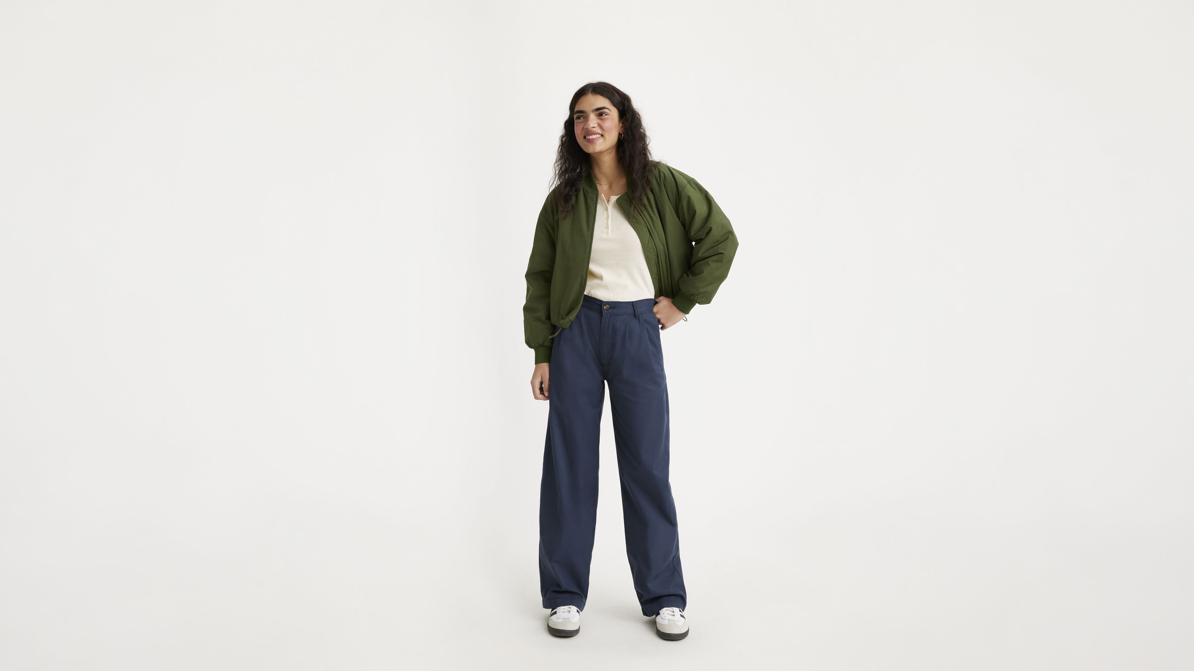 High Rise Pleated Baggy Trouser Pants 1