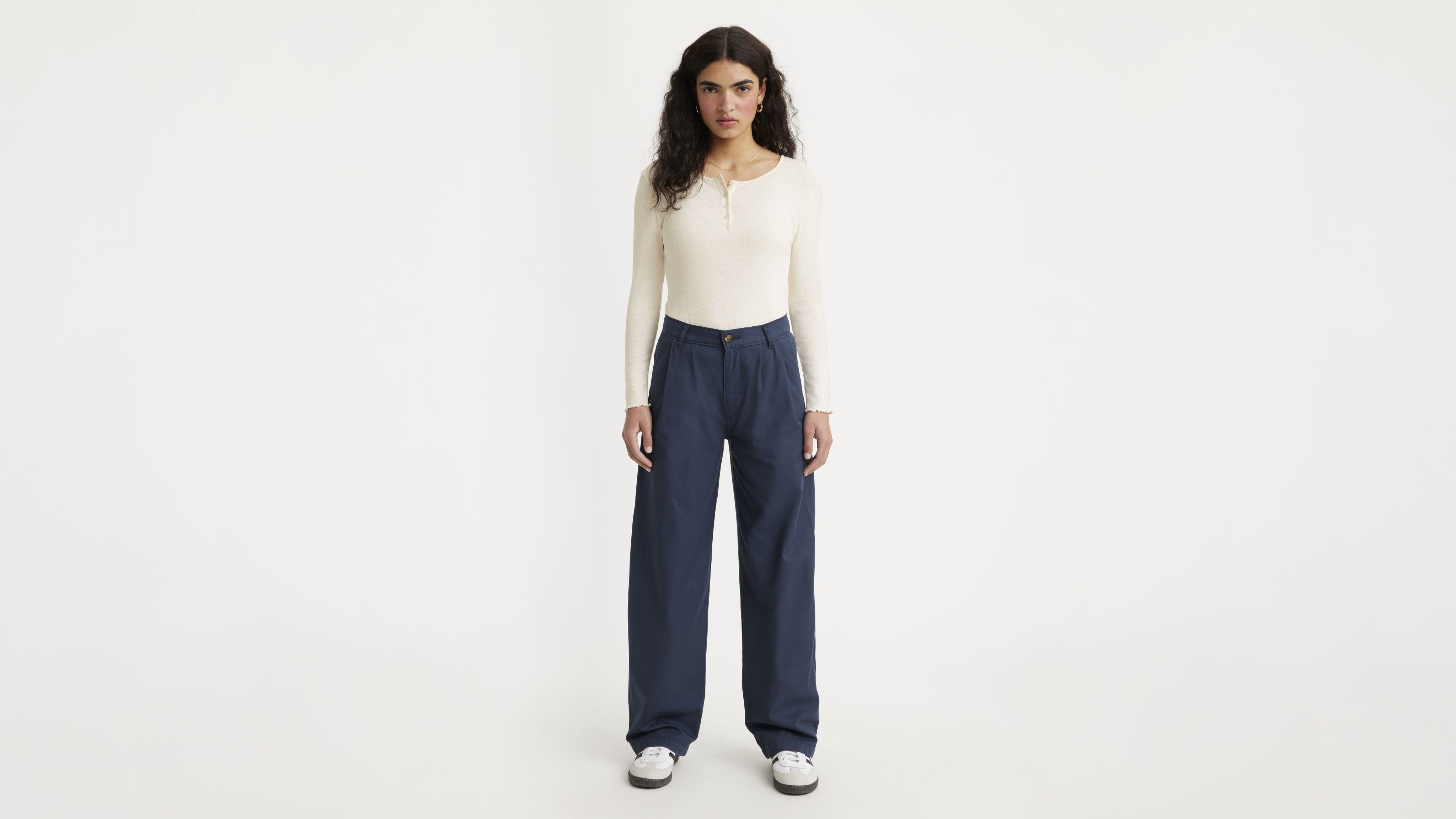 High Rise Pleated Baggy Trouser Pants 5