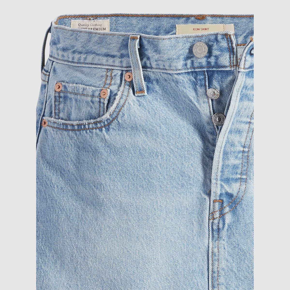 Icon Skirt — Light Indigo Worn In - Blue