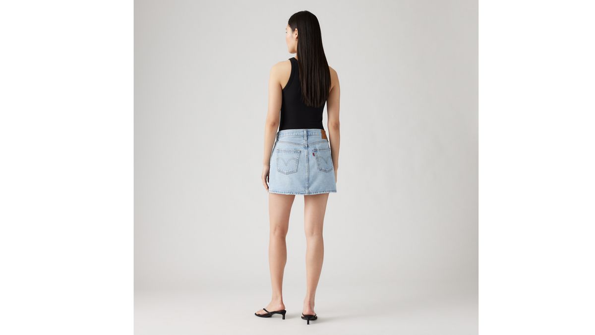 Icon Skirt — Light Indigo Worn In - Blue