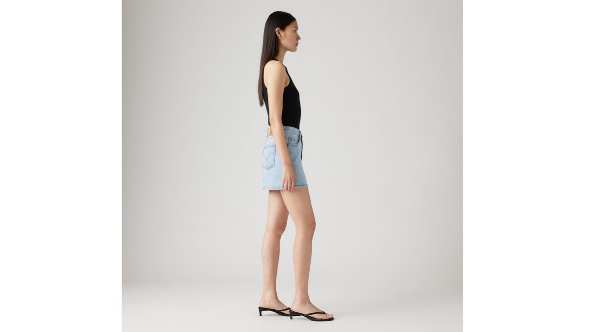 Icon Skirt — Light Indigo Worn In - Blue