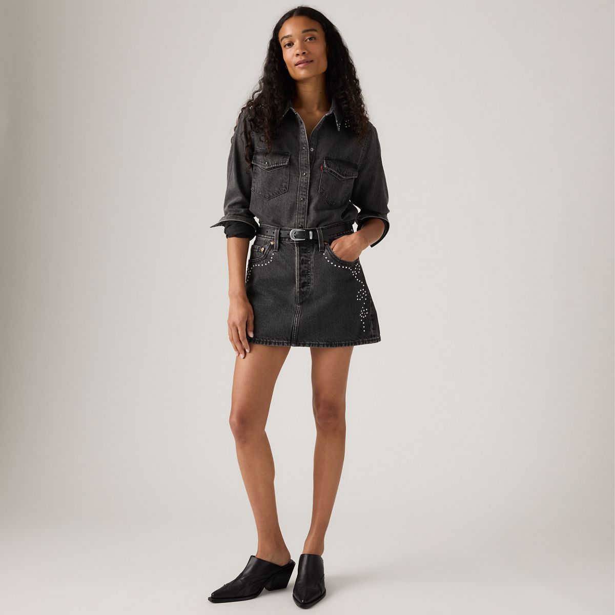 Icon Skirt — Bejeweled Skirt - Black