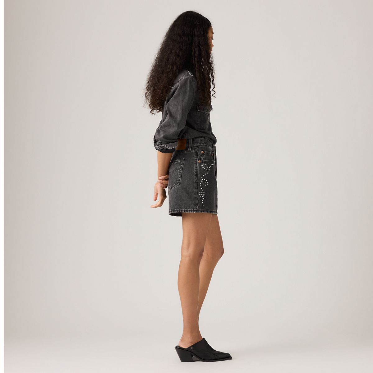 Icon Skirt — Bejeweled Skirt - Black