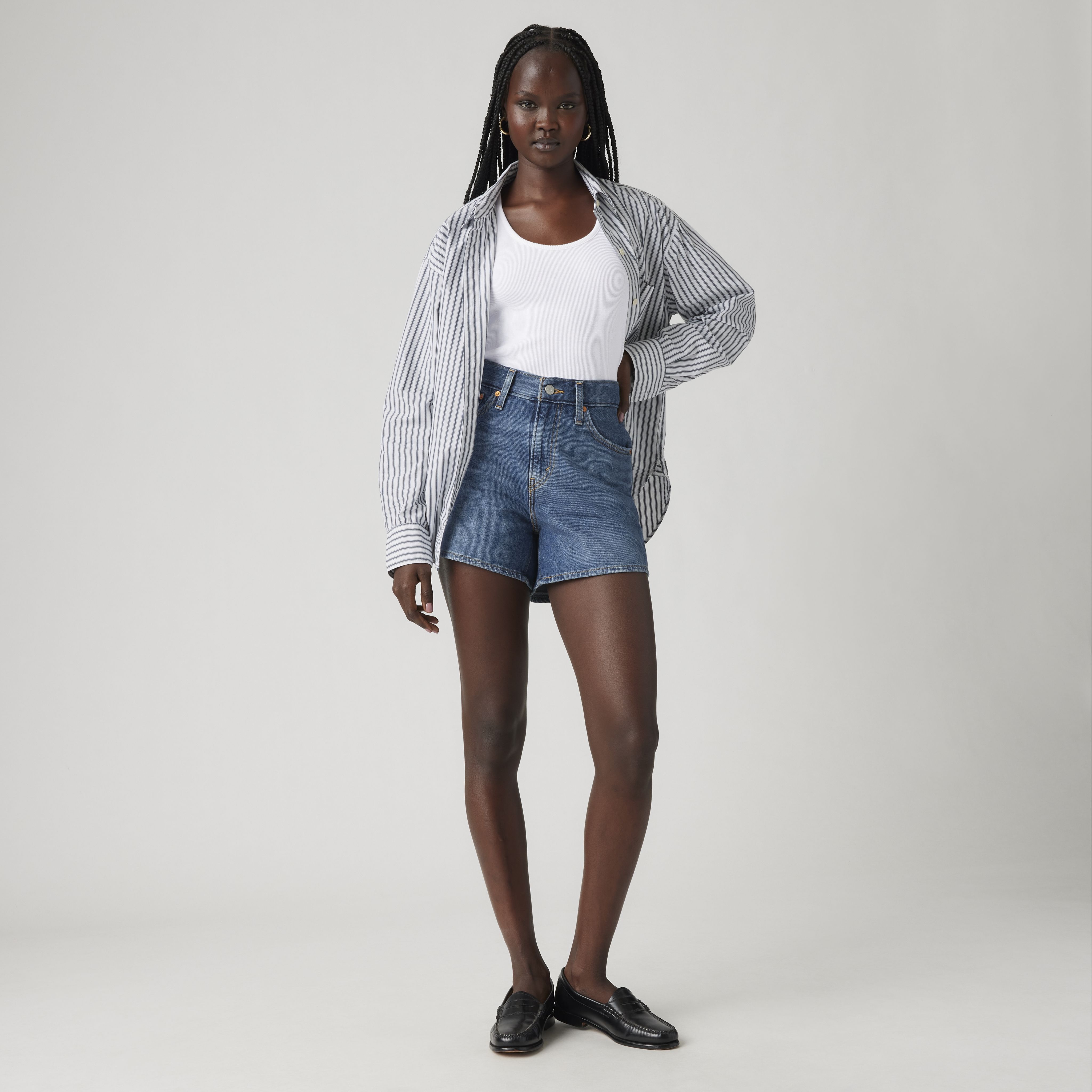 vintage 80s90s RICE-STIX リバーシブル M ギャバジャン 80s Mom Women's Shorts - Dark Wash | Levi's® US