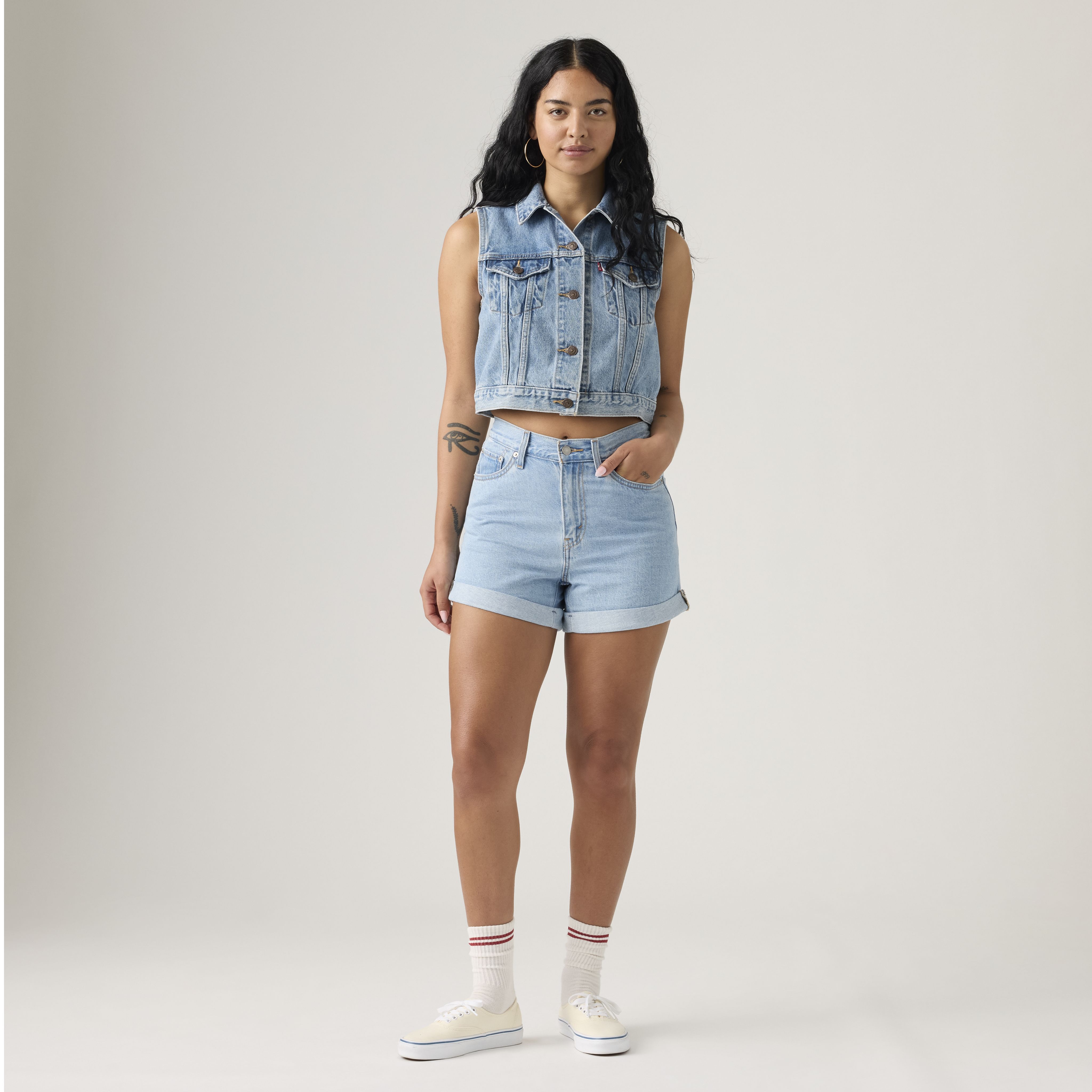 Rolled 80s Mom Women's Shorts 1