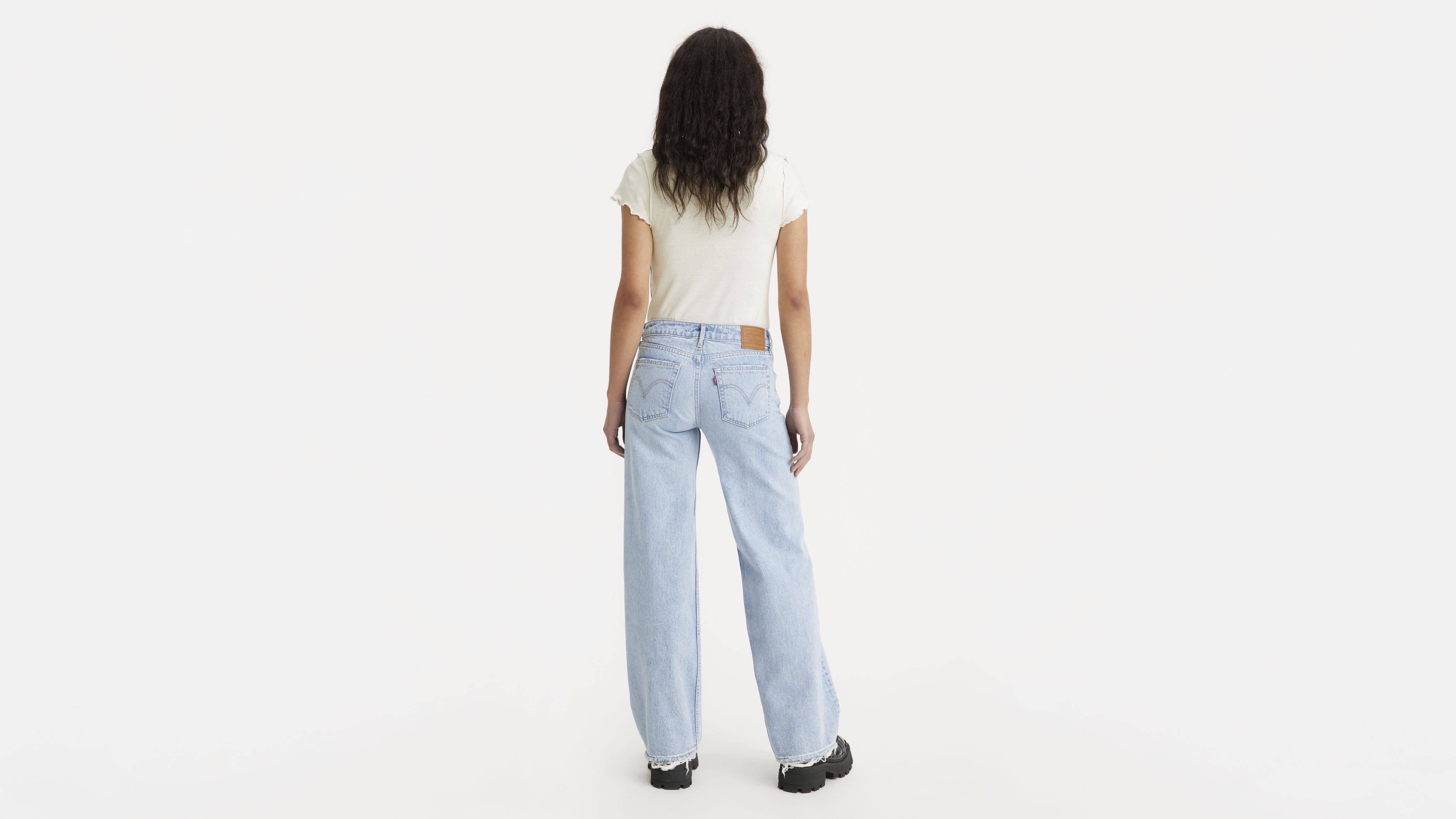 Jean ample taille basse pour femme 3
