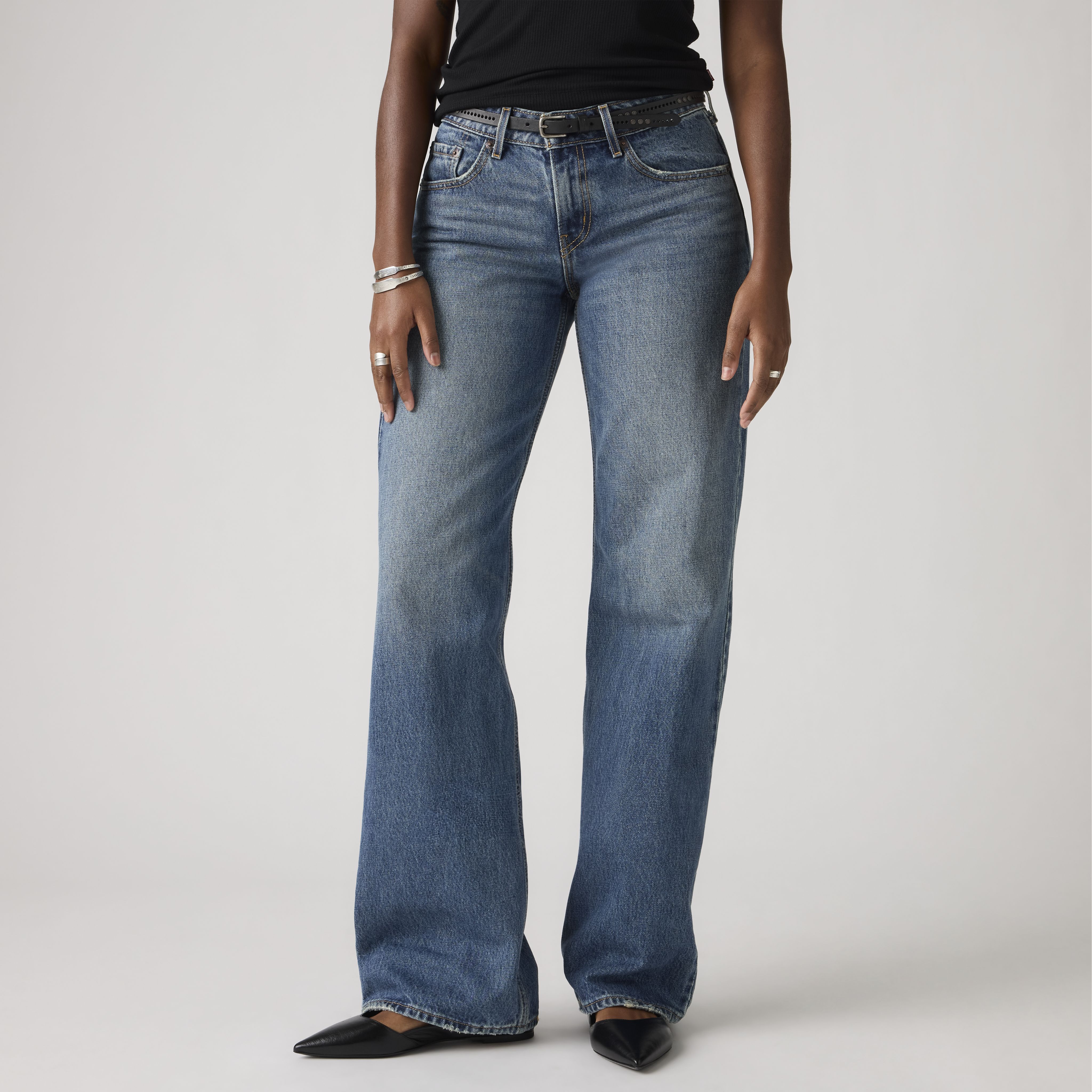 Jean ample taille basse pour femme 2