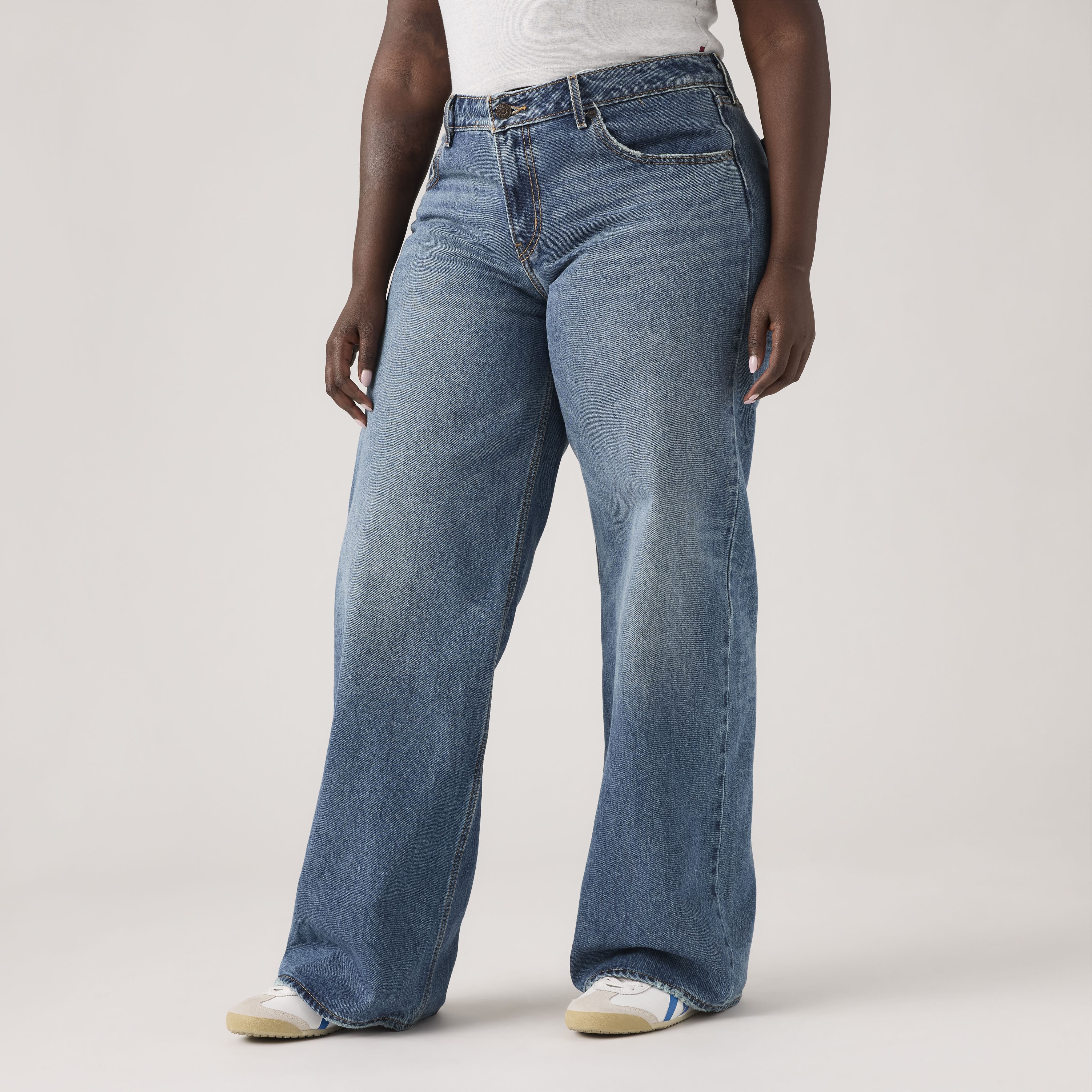 Jean ample taille basse pour femme 9