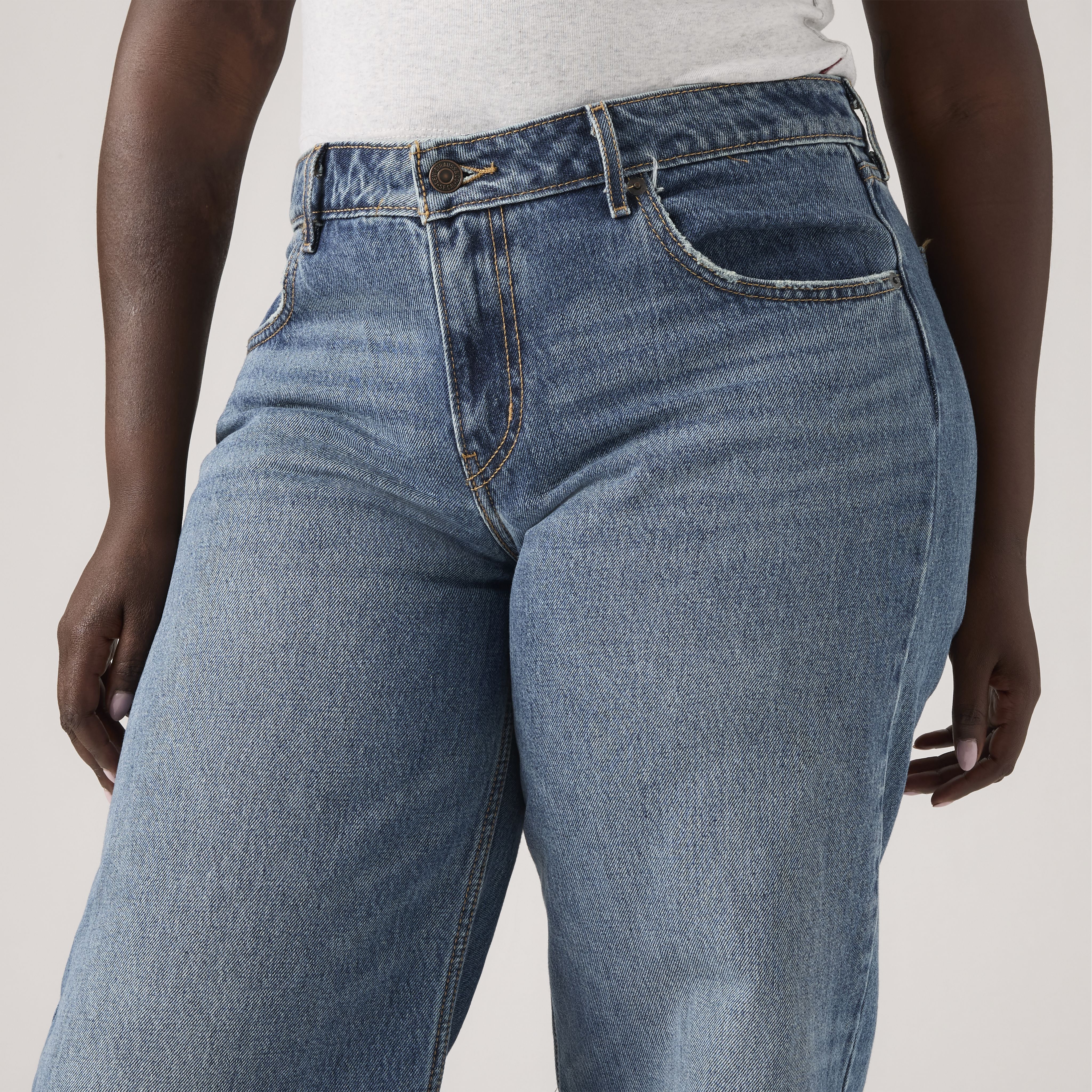 Jean ample taille basse pour femme 11