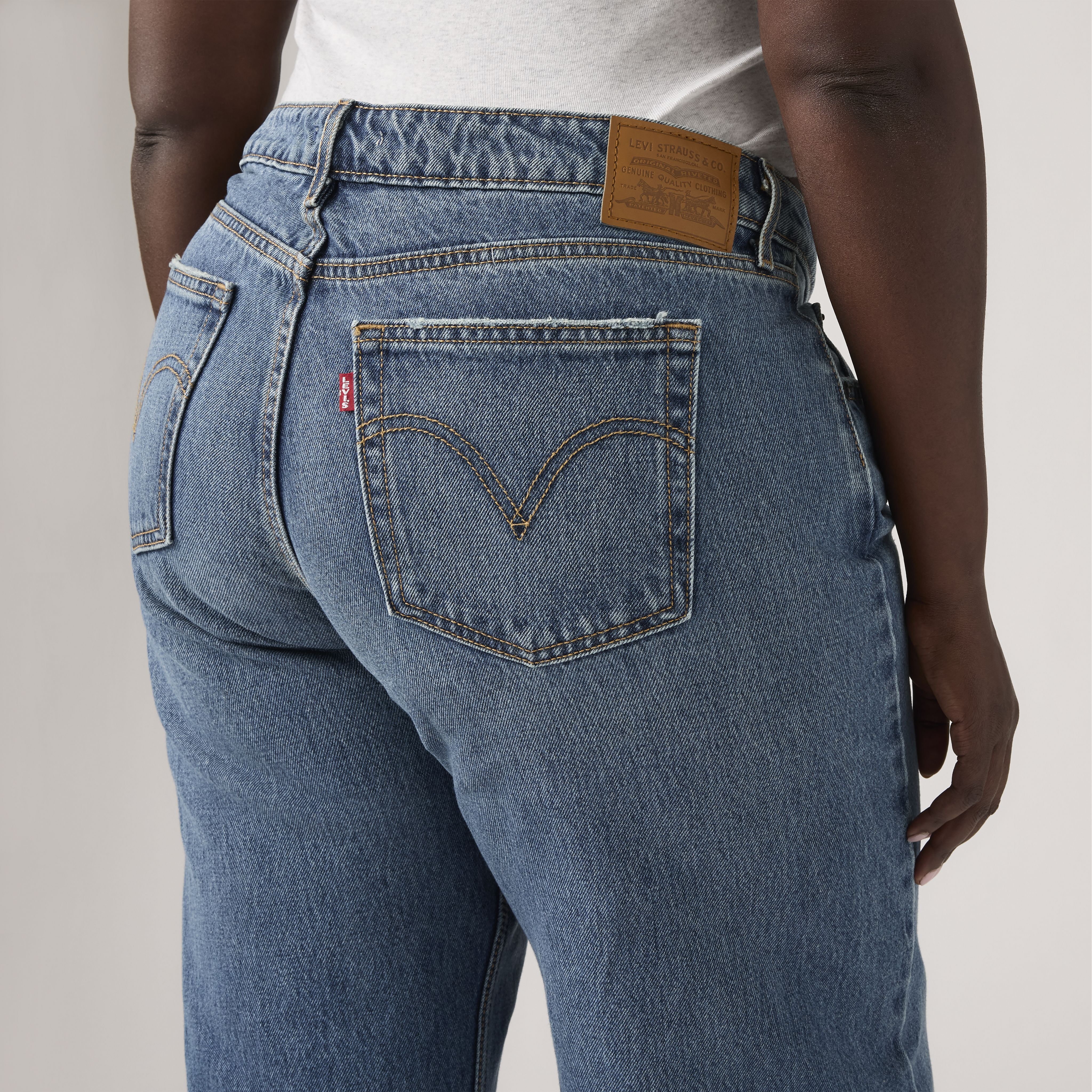 Jean ample taille basse pour femme 13