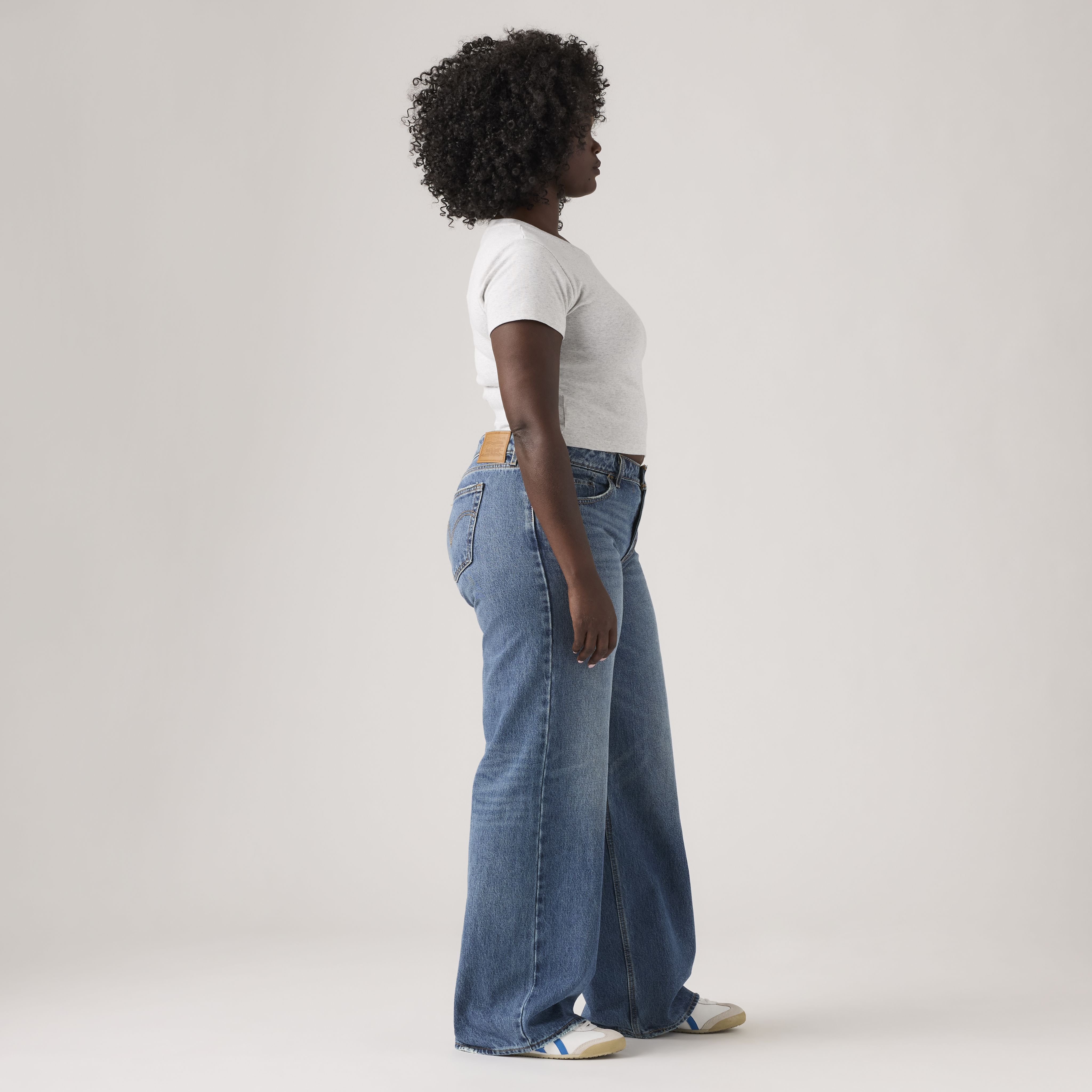 Jean ample taille basse pour femme 10