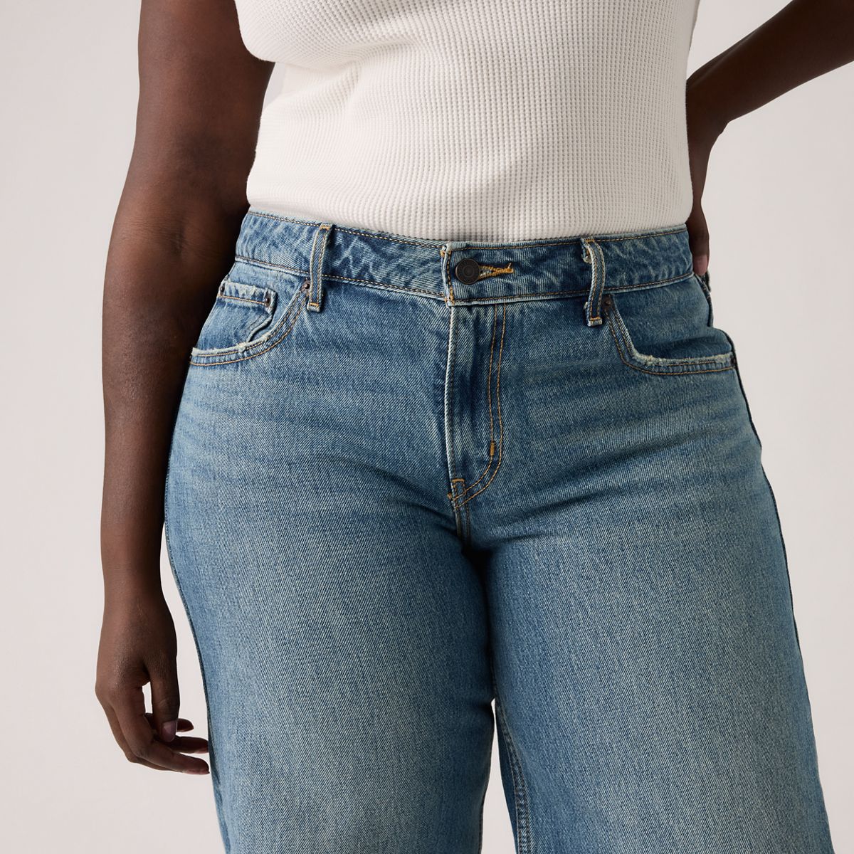 Low Loose Women's Jeans — Rescued City - Medium Wash