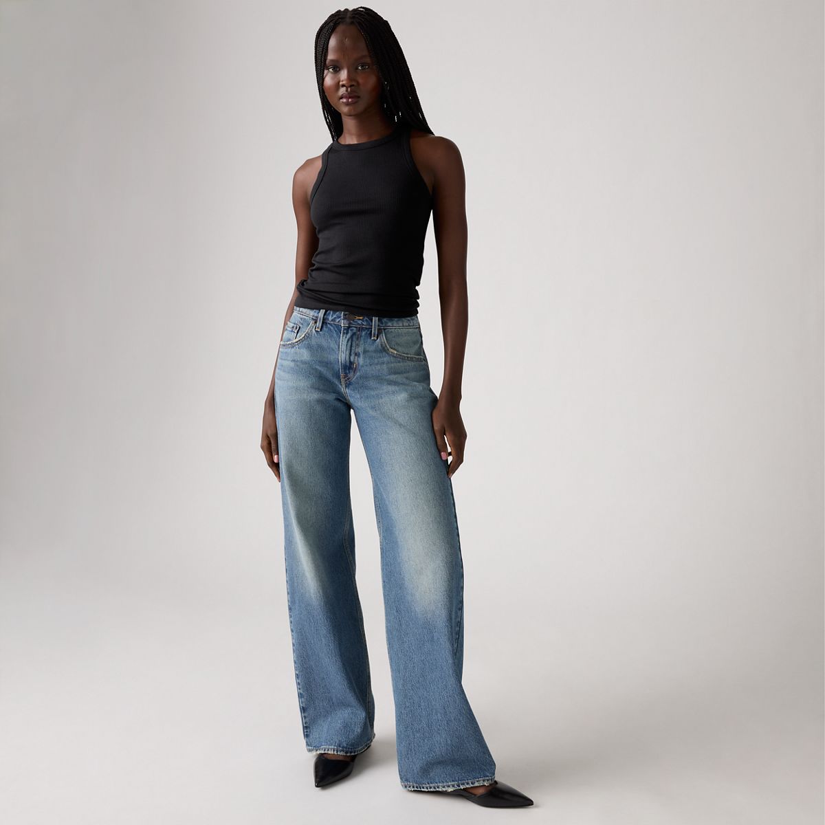 Low Loose Women's Jeans — Rescued City - Medium Wash