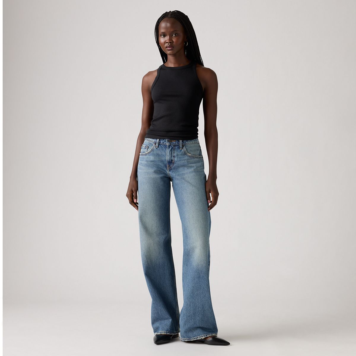 Low Loose Women's Jeans — Rescued City - Medium Wash