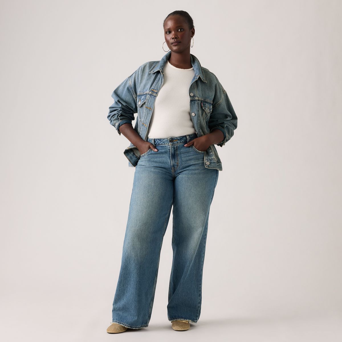 Low Loose Women's Jeans — Rescued City - Medium Wash
