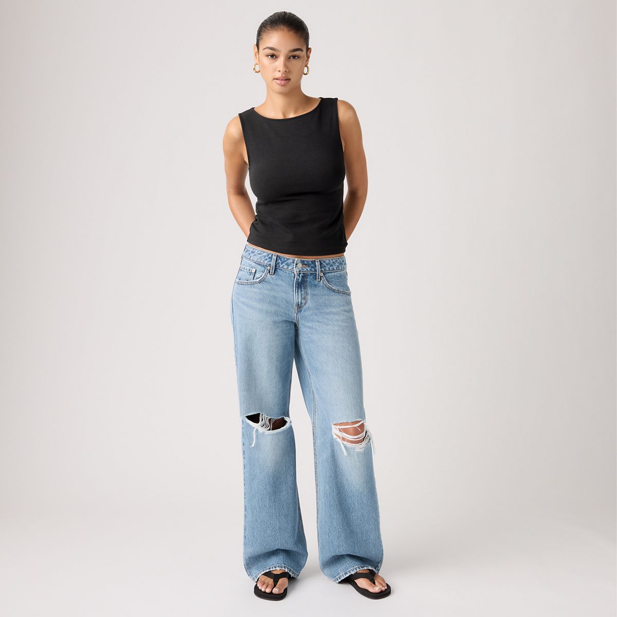 Low Loose Women's Jeans — Shakey Ground - Medium Wash