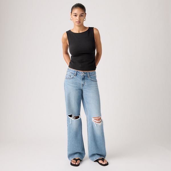 Low Loose Women's Jeans — Shakey Ground - Medium Wash