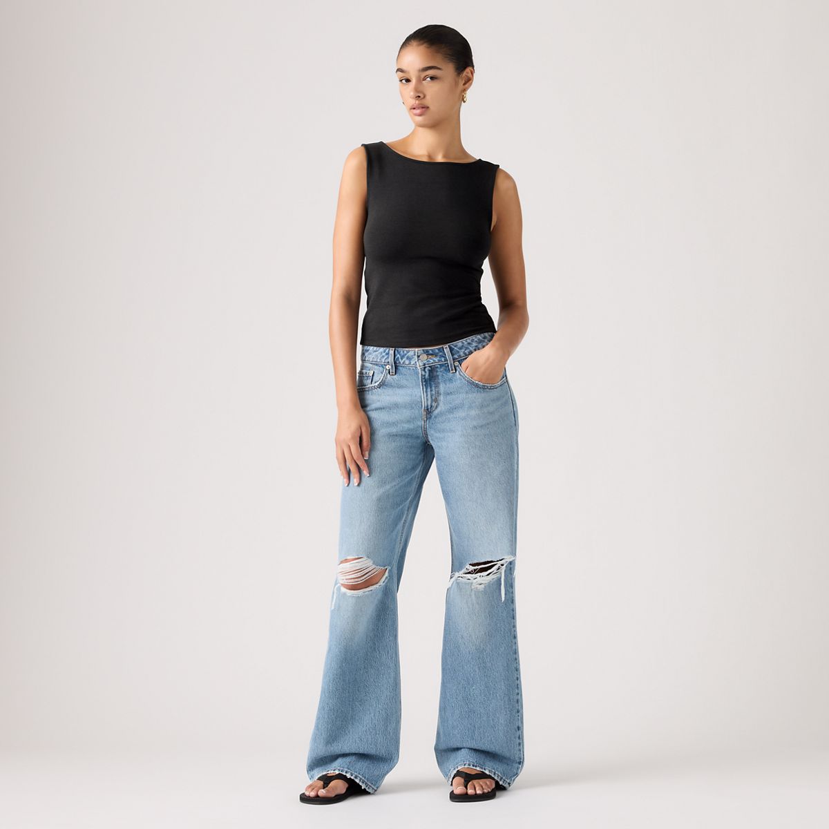 Low Loose Women's Jeans — Shakey Ground - Medium Wash