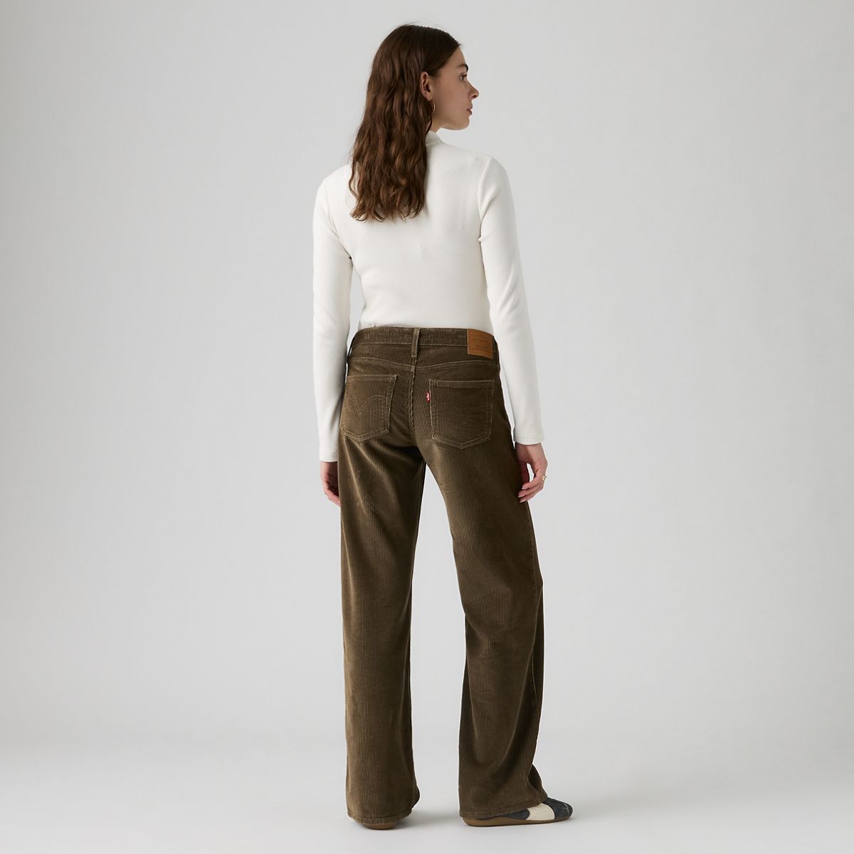 Low Loose Corduroy Pants — Canteen - Brown