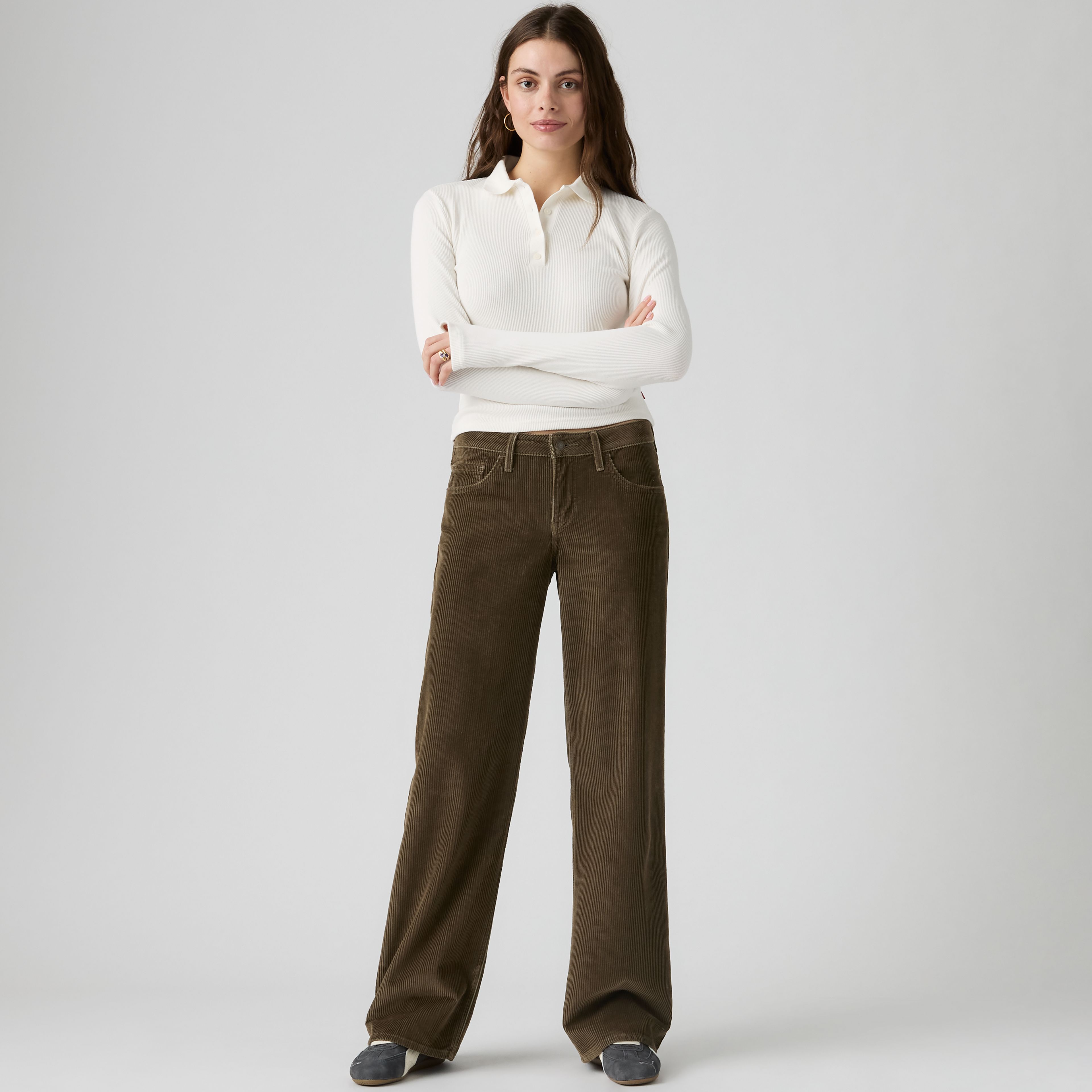 Low Loose Corduroy Women's Pants