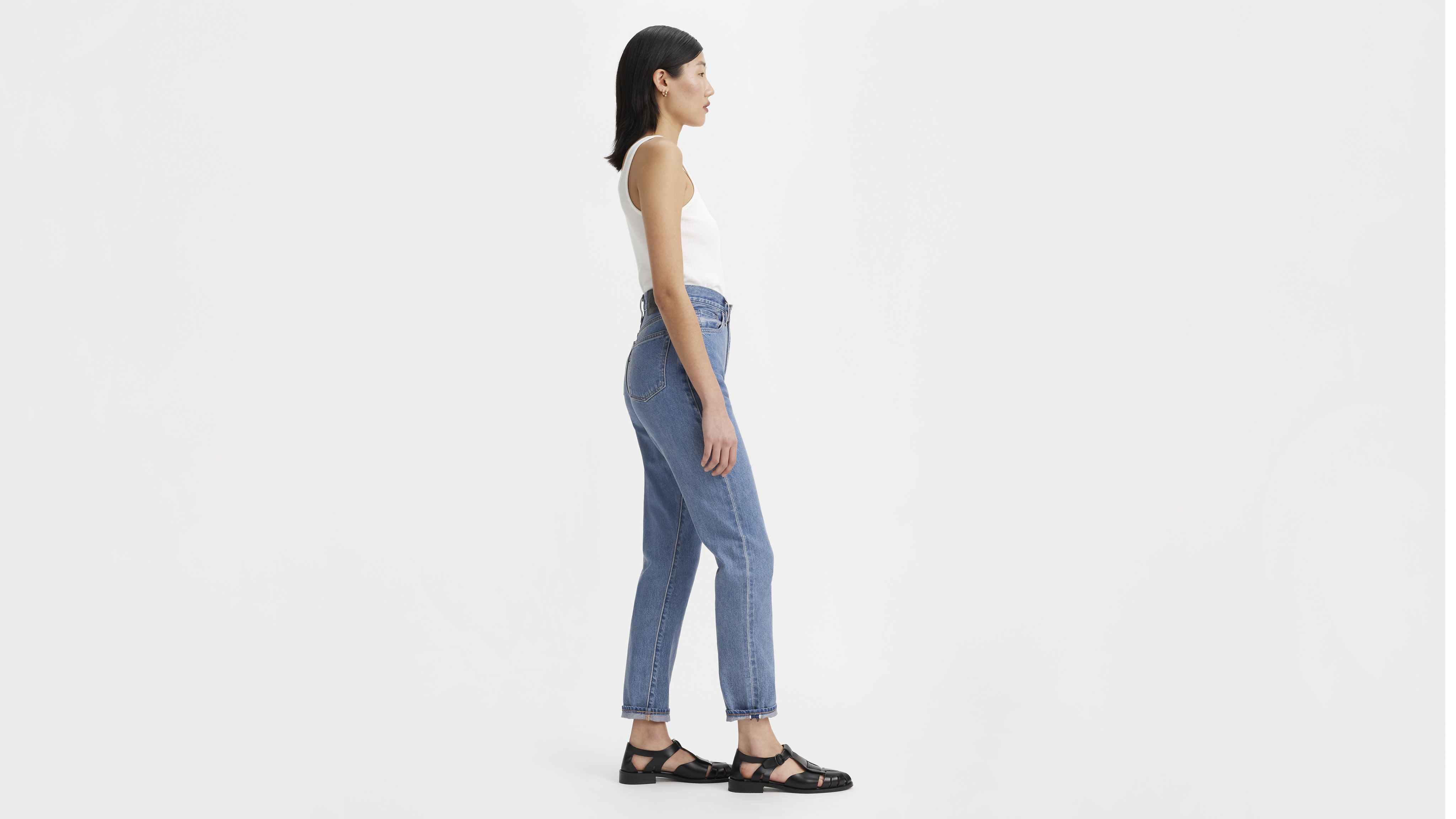 Japanese Selvedge High Rise Boyfriend Women's Jeans 4