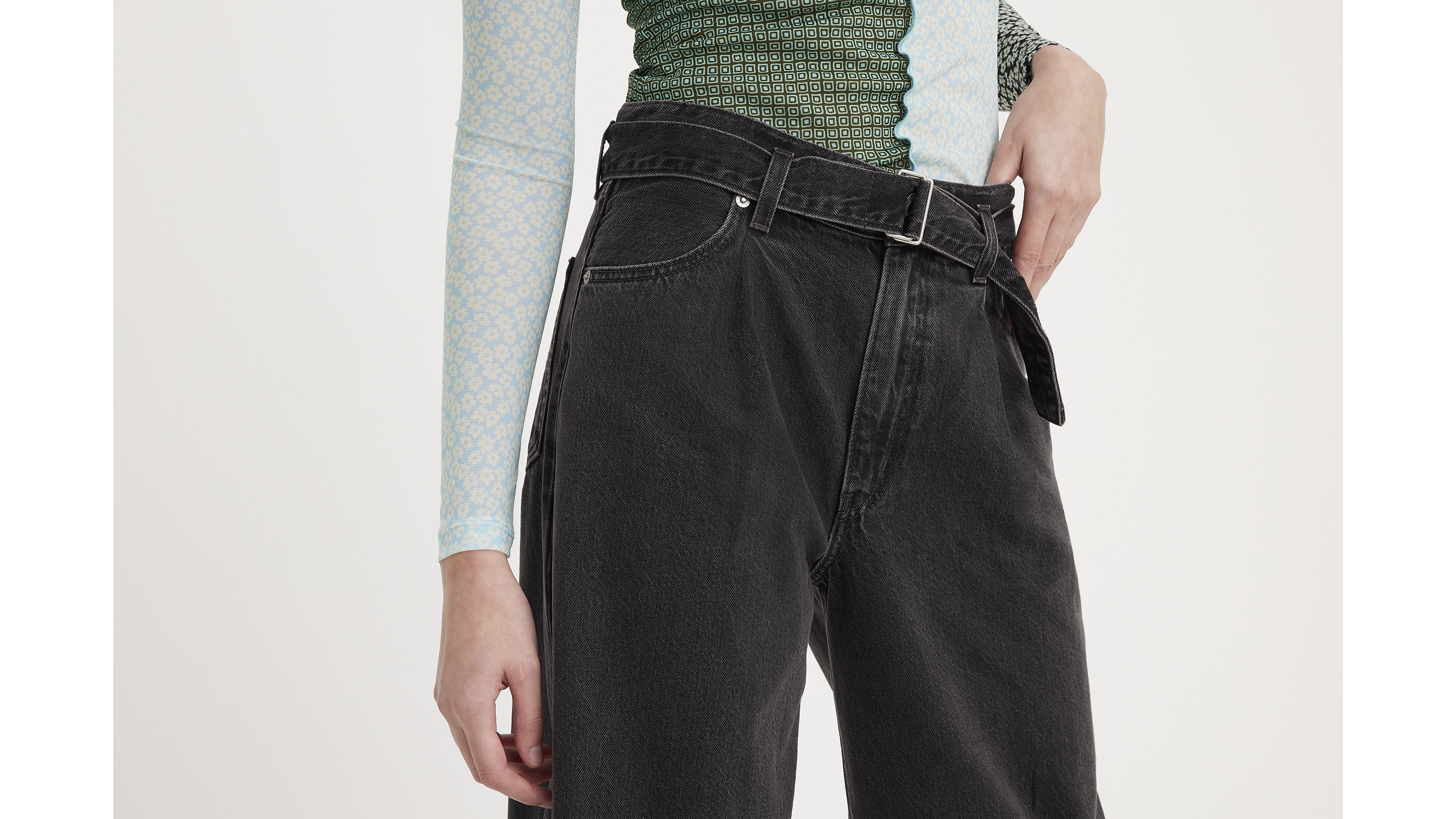 Belted Baggy Women's Jeans 2